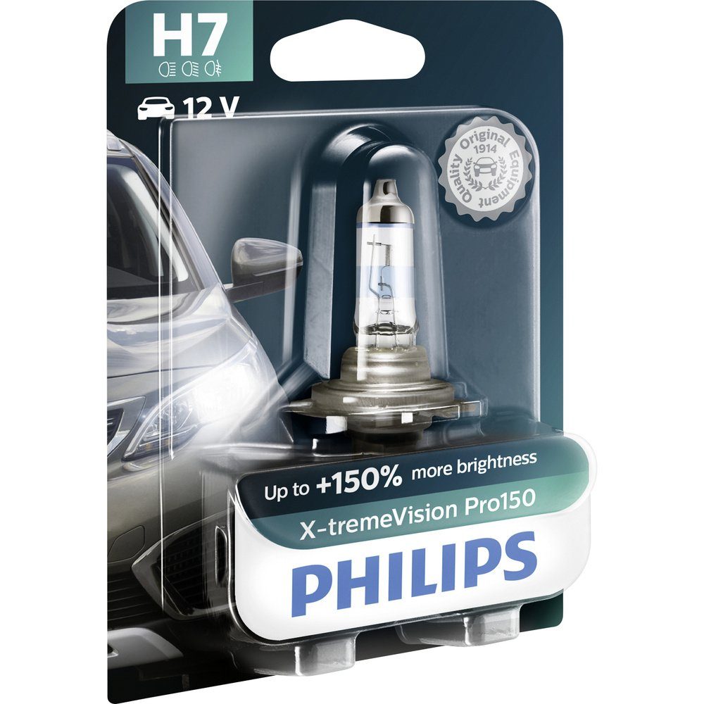 V W Philips KFZ-Ersatzleuchte 12972XVPB1 H7 Leuchtmittel 12 Halogen Philips X-tremeVision 55