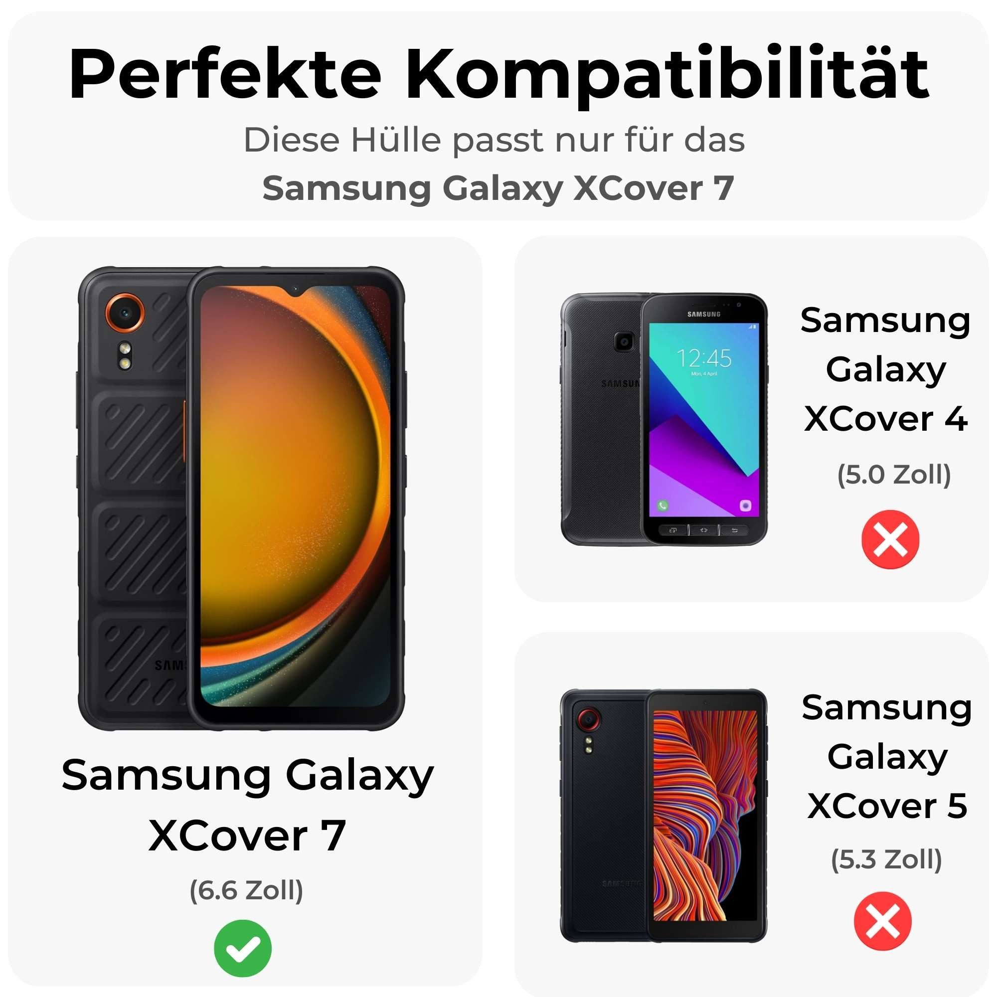 betterfon Handykette für Samsung Galaxy Leder Umhänge Hülle mit Kartenfächer, Hände frei – mit Silikonhülle & Schnur für flexiblen Alltag