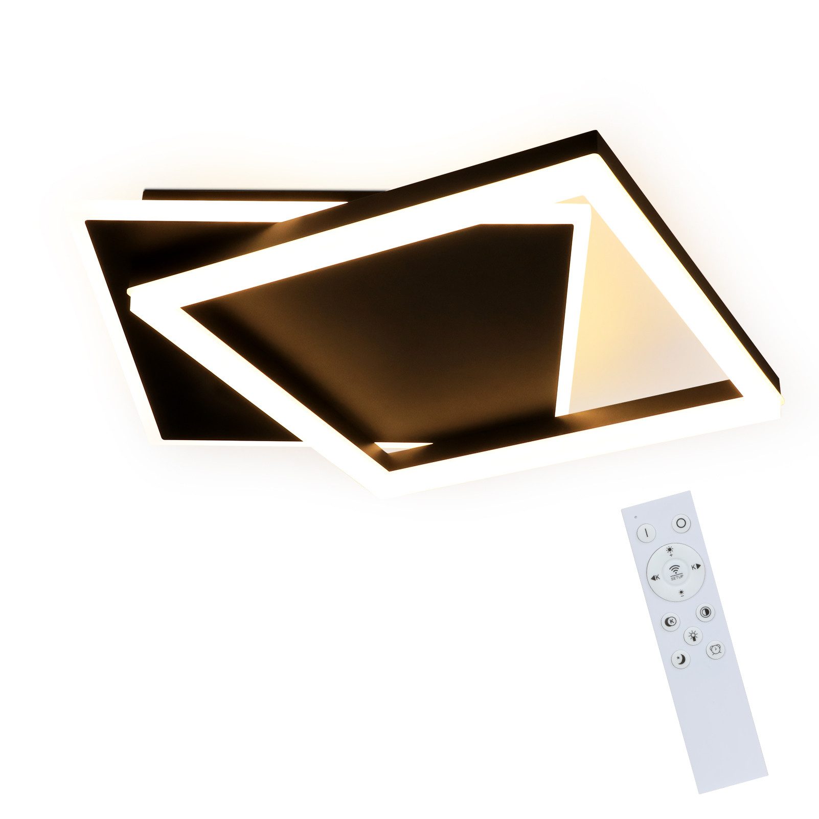 ZMH LED Deckenleuchte Dimmbar Modern für Wohnzimmer Esszimmer Büro Küche Flur, LED fest integriert, LED fest integriert