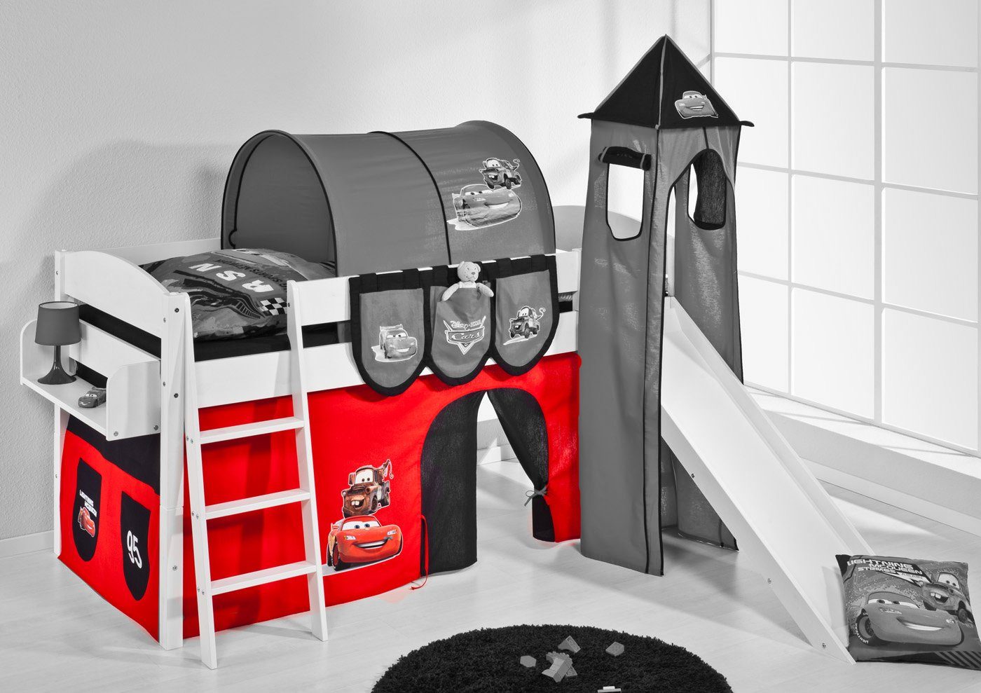 Lilokids Bettvorhang CARS Vorhang - Lightning McQueen für Hochbett Etagenbett