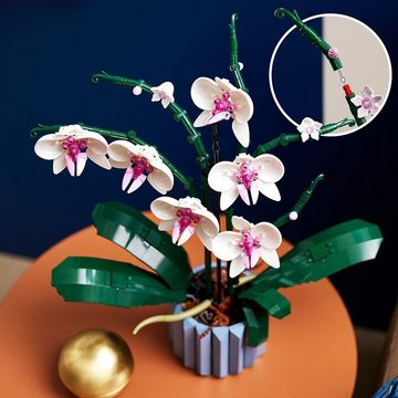 LEGO® Konstruktionsspielsteine Icons Orchidee, Künstliche Pflanzen Set Mit Blumen,Home&Zimmer, (Geschenk Weihnachten, Geburtstag, Frauen Männer Kinder, 608 St., Baukasten Erwachsene, Kinder Sale), Bausteine Konstruktionssteine, Bausatz, Spielzeug, Klemmbausteine