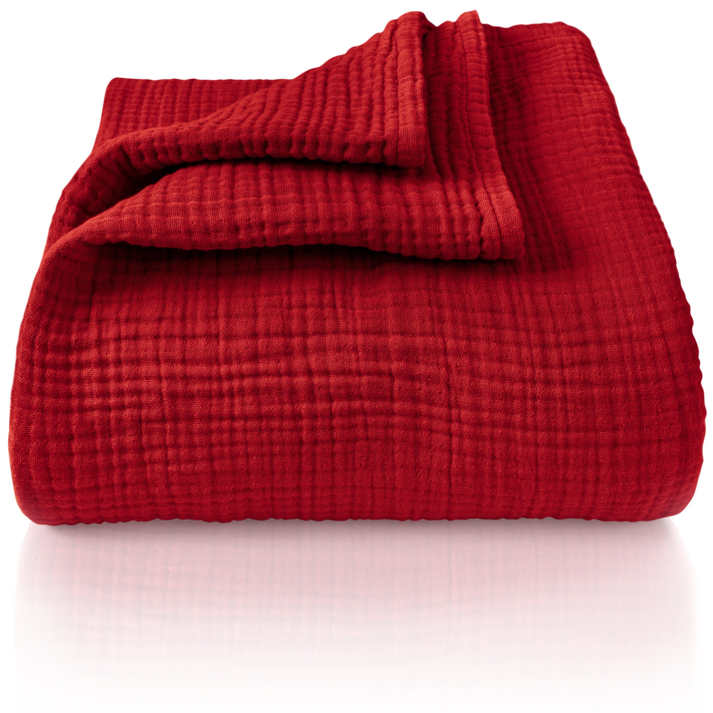 Laynenburg Tagesdecke Musselin aus 100% Baumwolle – Baumwolldecke, Kuscheldecke, Wohndecke als Sommerdecke, Bett-Überwurf, Couch-Überwurf, Sofa-Decke