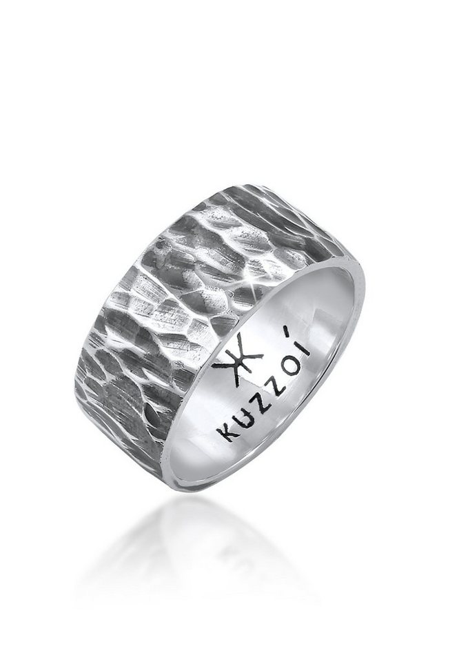 Kuzzoi Silberring »Herren Bandring Gehämmert 925 Sterling Kuzzoi Silberring »Herren Bandring Gehämmert 925 Sterling