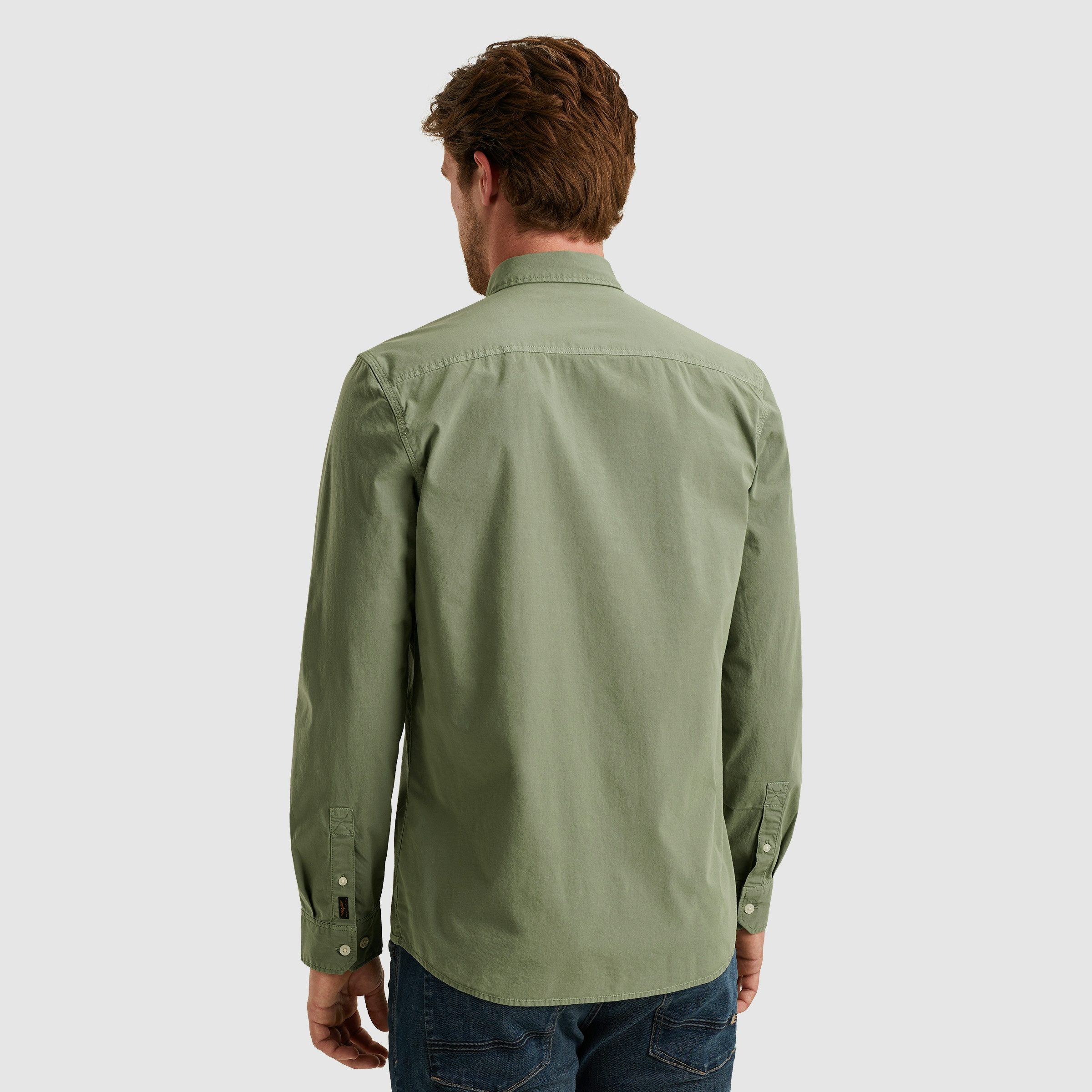 PME LEGEND Langarmhemd mit Logo Stickerei