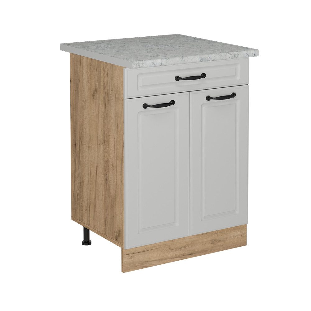 Vicco Unterschrank R-Line, Weiß Landhaus/Goldkraft Eiche, günstig online kaufen