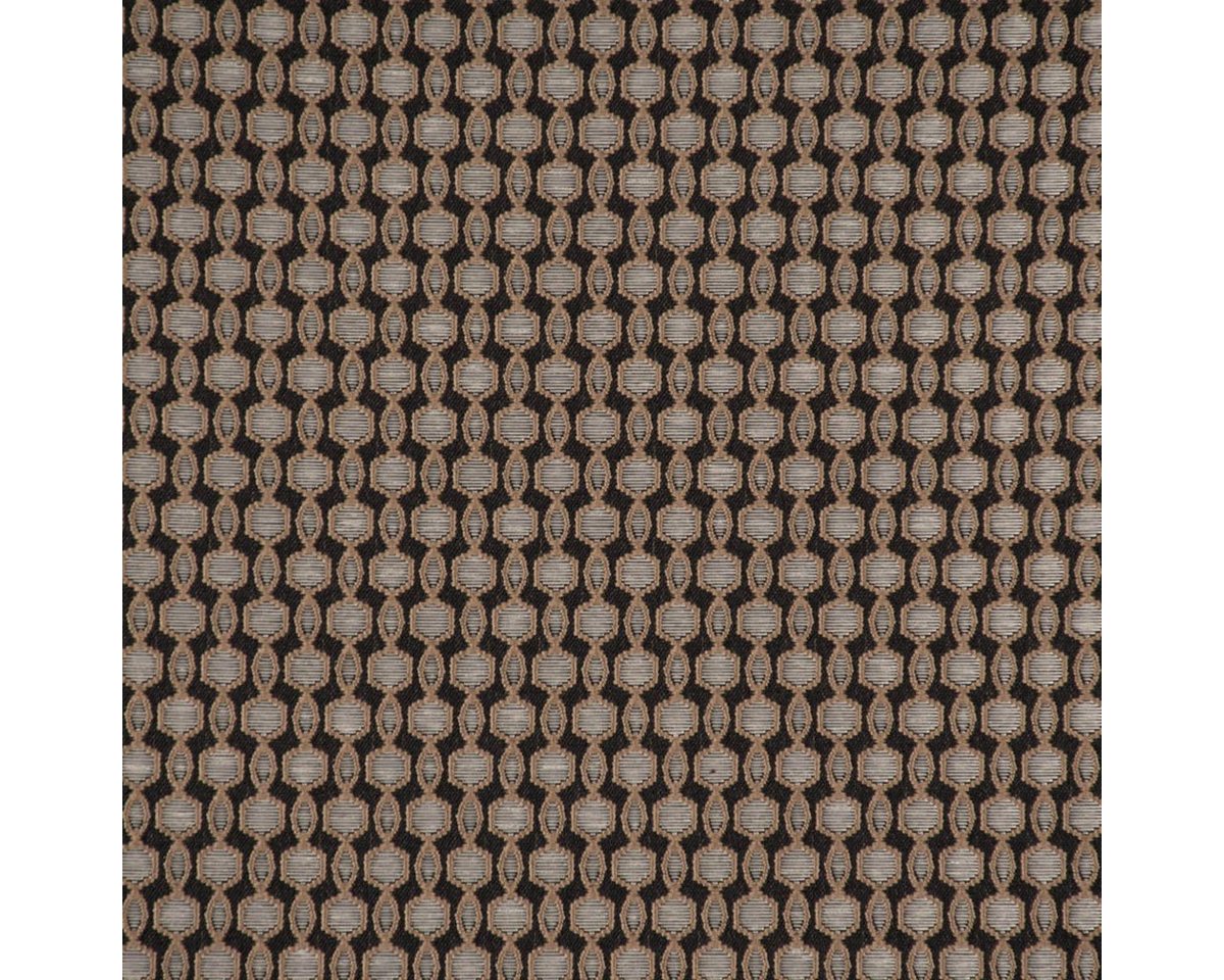 Thumbnail - SCHÖNER LEBEN. Stoff Dekostoff Jacquard Grafikdessin abstrakt schwarz beige 137cm Breite