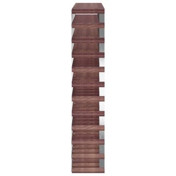 möbelando Weinregal Pegnitz, aus Stahl, Massivholz in Kiefer (dunkel). Abmessungen (L/B/H) 110x22x110 cm