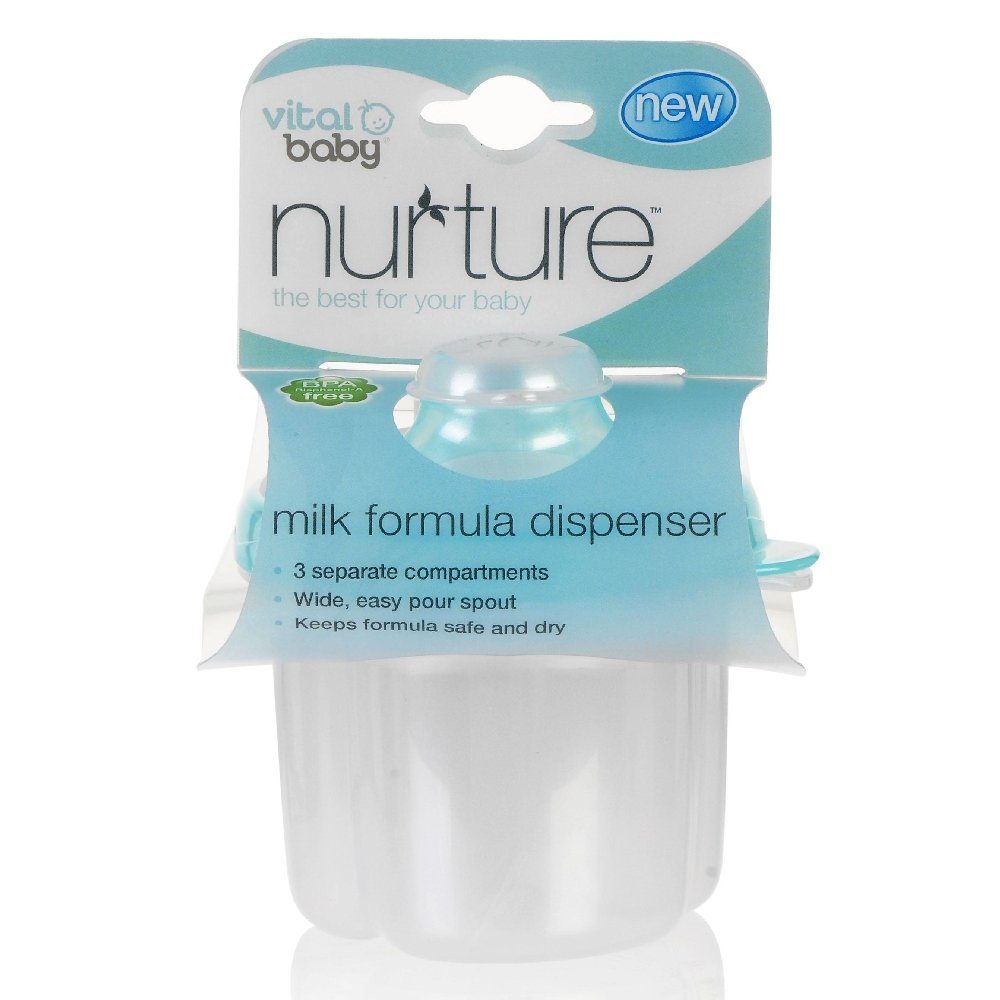 Vital Baby Aufbewahrungsdose Milchpulverportionierer mit 3 Fächern mit drei extra Kammern
