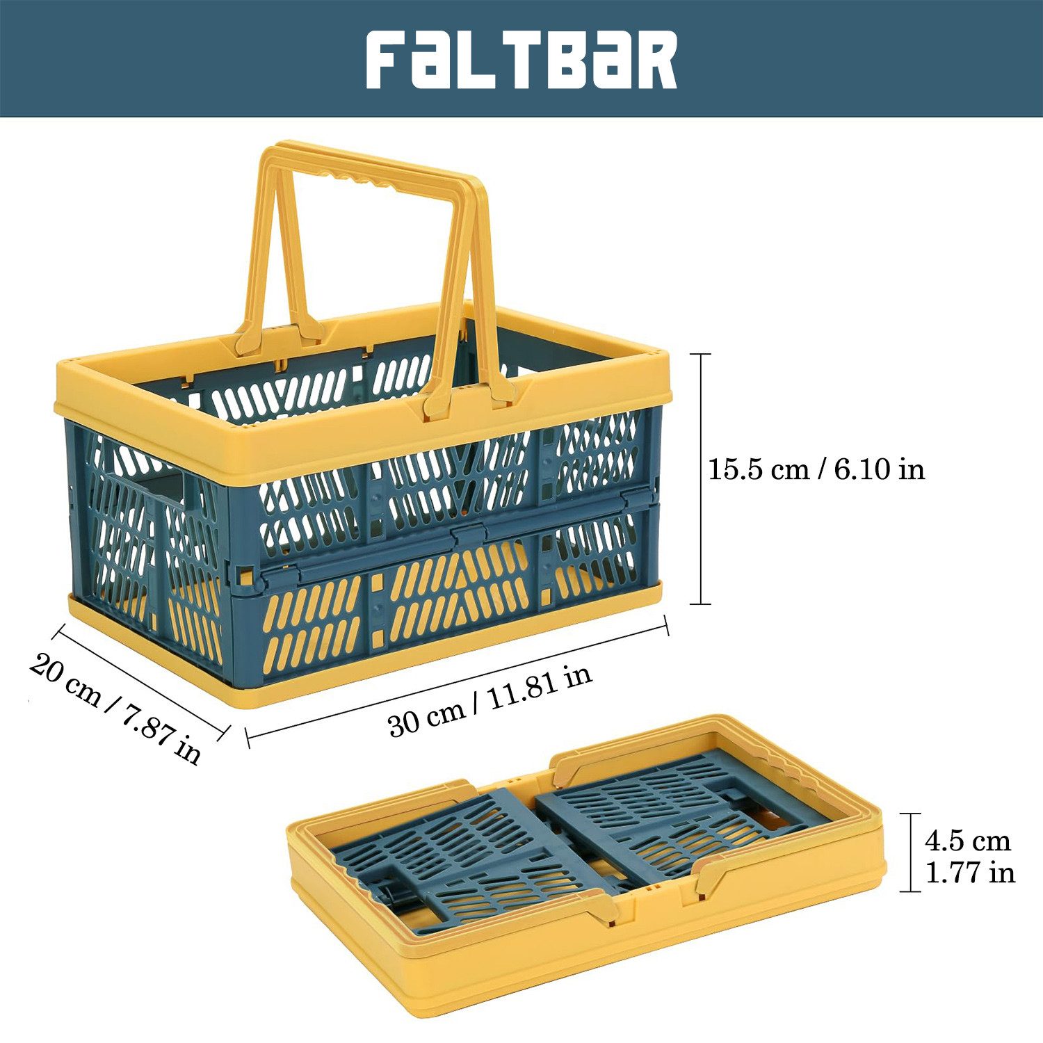 Happy Home Abfluss-Siebkörbchen Faltbare Klappbox für Einkauf & Lagerung – Praktisch & platzsparend
