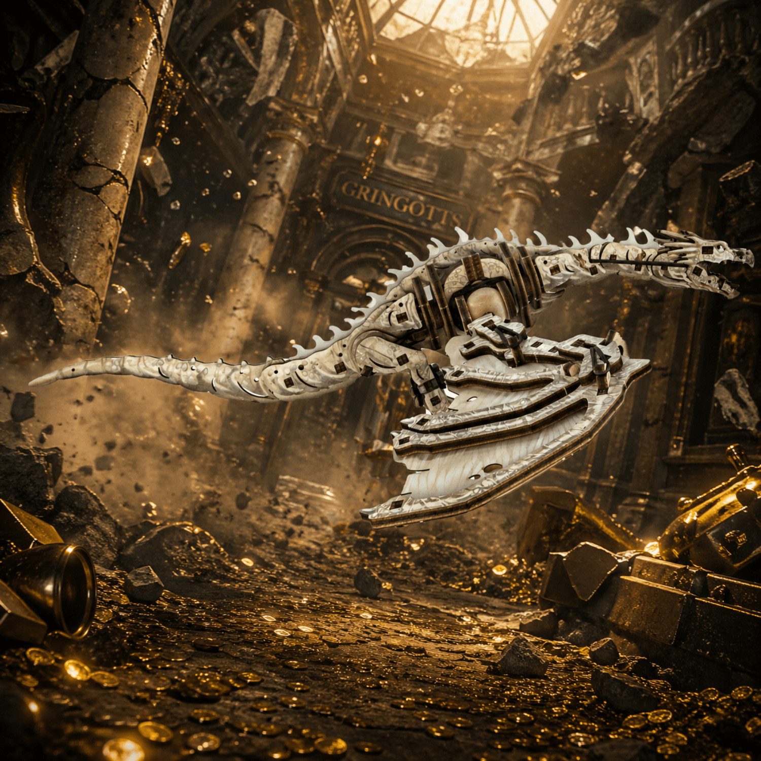 UGEARS Modellbausatz Harry Potter Ironbelly Dragon aus Holz, (170-tlg)