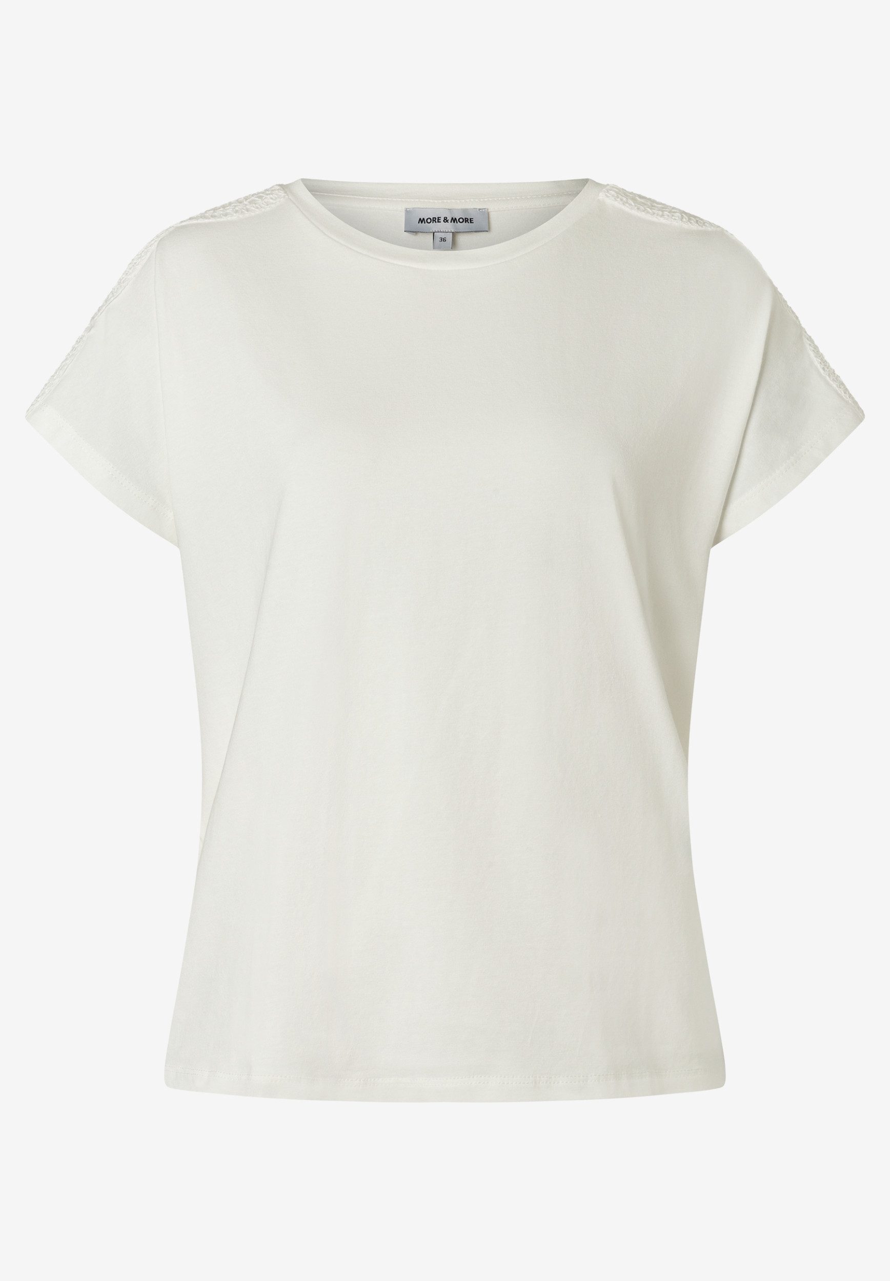 MORE&MORE T-Shirt Shirt With Lace-Deta
