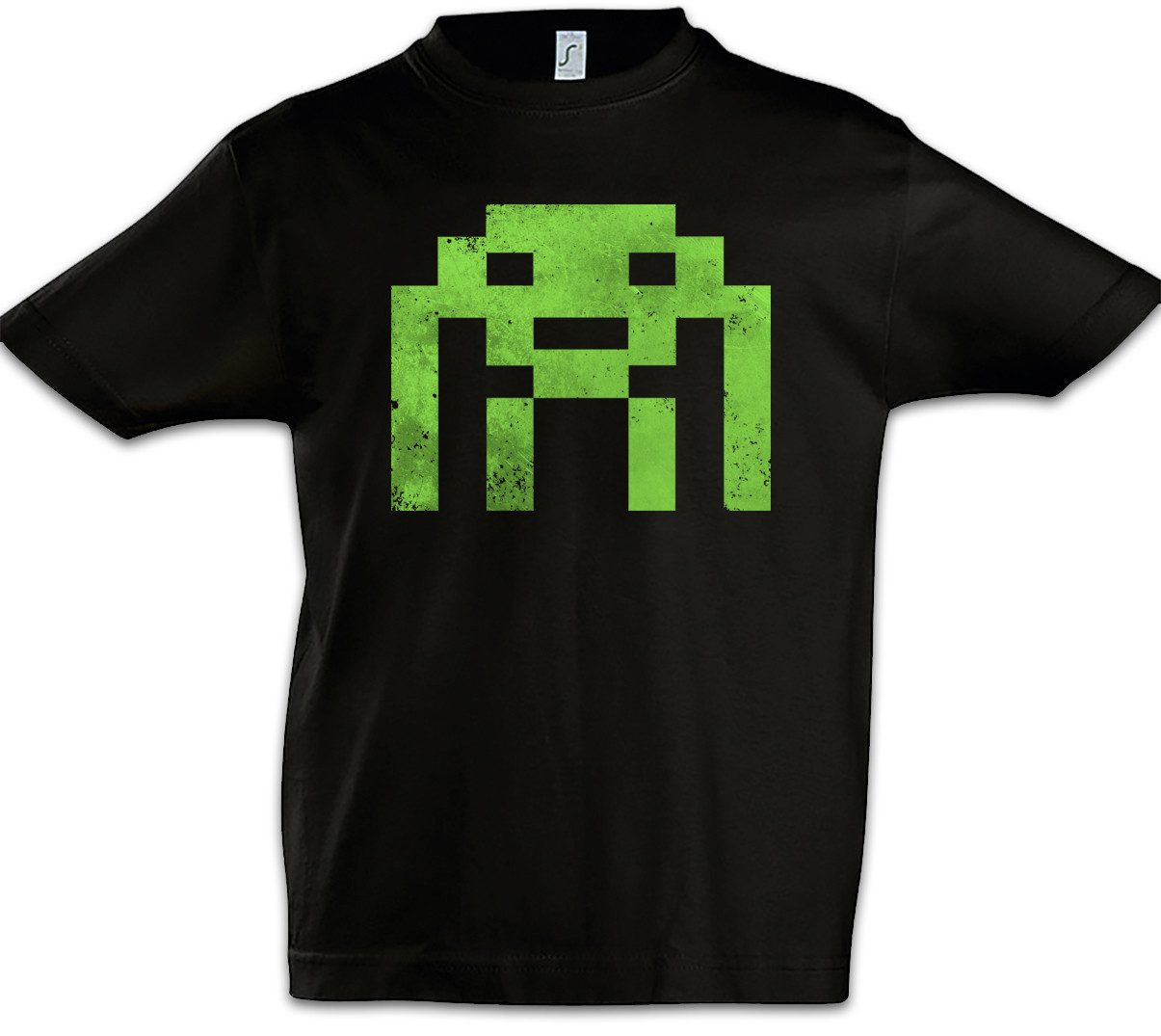 Print-Shirt Alien Invader Kinder T-Shirt Retro Gaming Gamer Nerd Big Geek Freak VG