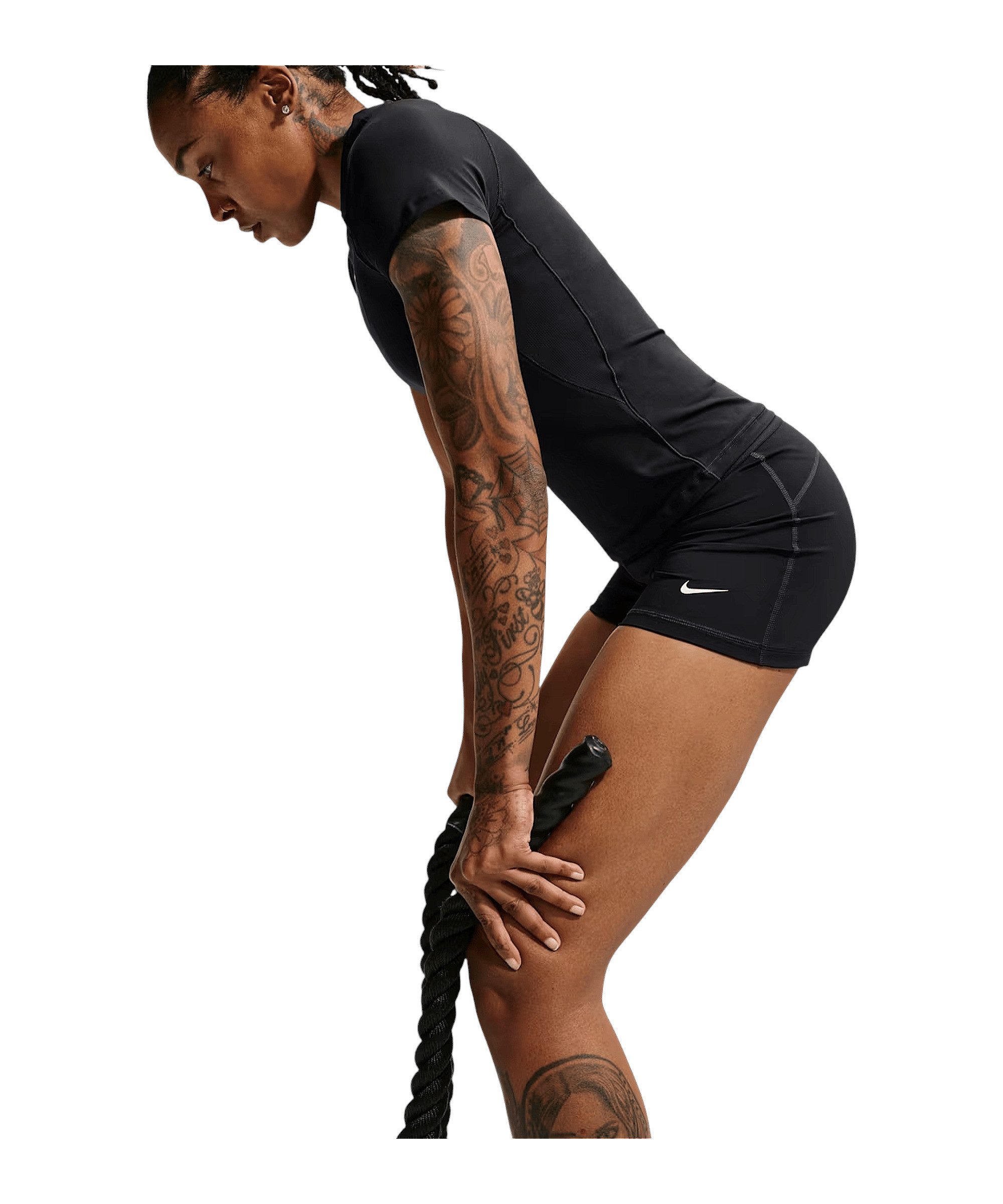 Nike T-Shirt Nike Performance Pro High 3in Biker Short Damen Polyester – Bild 5 von 5