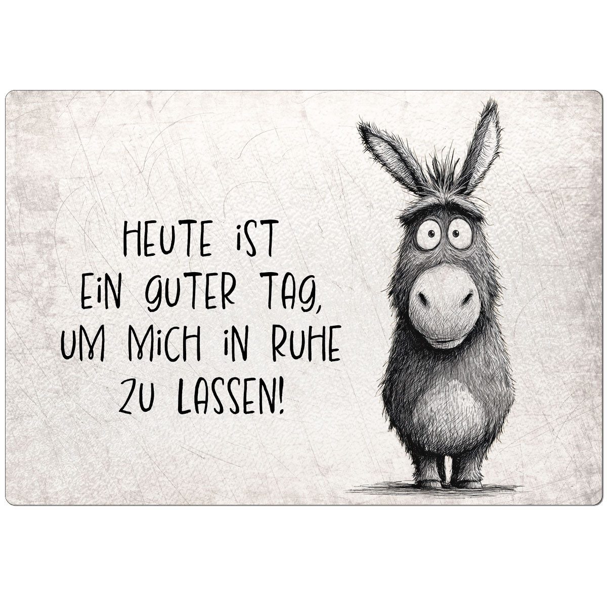 Cadouri Frühstücksbrett 'In Ruhe lassen' - Glasschneidebrett mit Motiv, Frühstücksbrettchen, Glas, (1-St., 1 Schneidebrettchen mit 4 rutschhemmenden Gummifüßchen), Glasbrettchen mit strukturierter Oberfläche und abgerundete Ecken