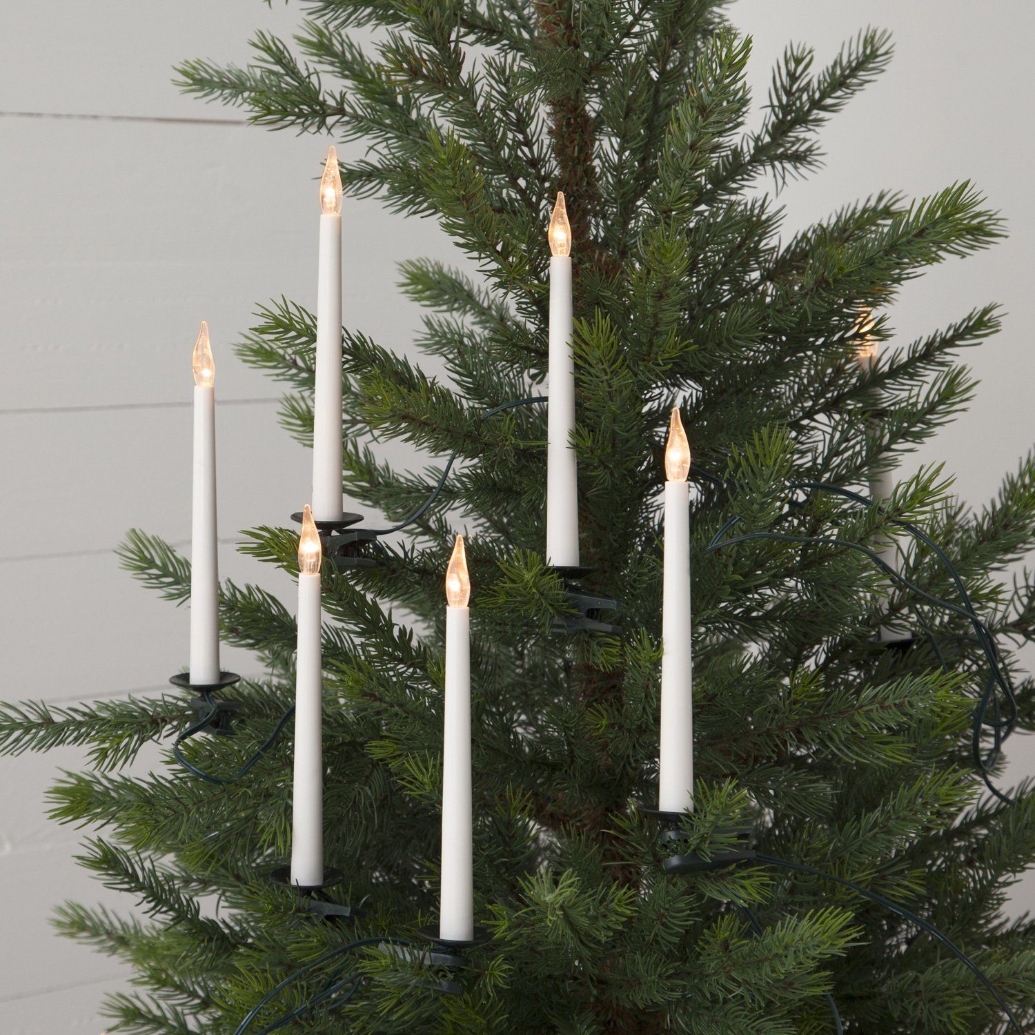 STAR TRADING LED-Christbaumkerzen LED Kerzenlichterkette Weihnachtsbaumkette 25 Baumkerzen 16,8m Innen, 25-flammig
