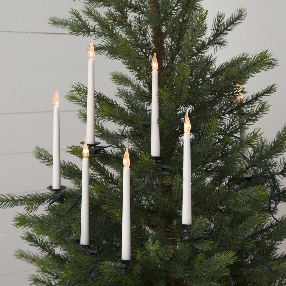 STAR TRADING LED-Christbaumkerzen LED Kerzenlichterkette  Weihnachtsbaumkette 25 Baumkerzen 16,8m Innen, 25-flammig