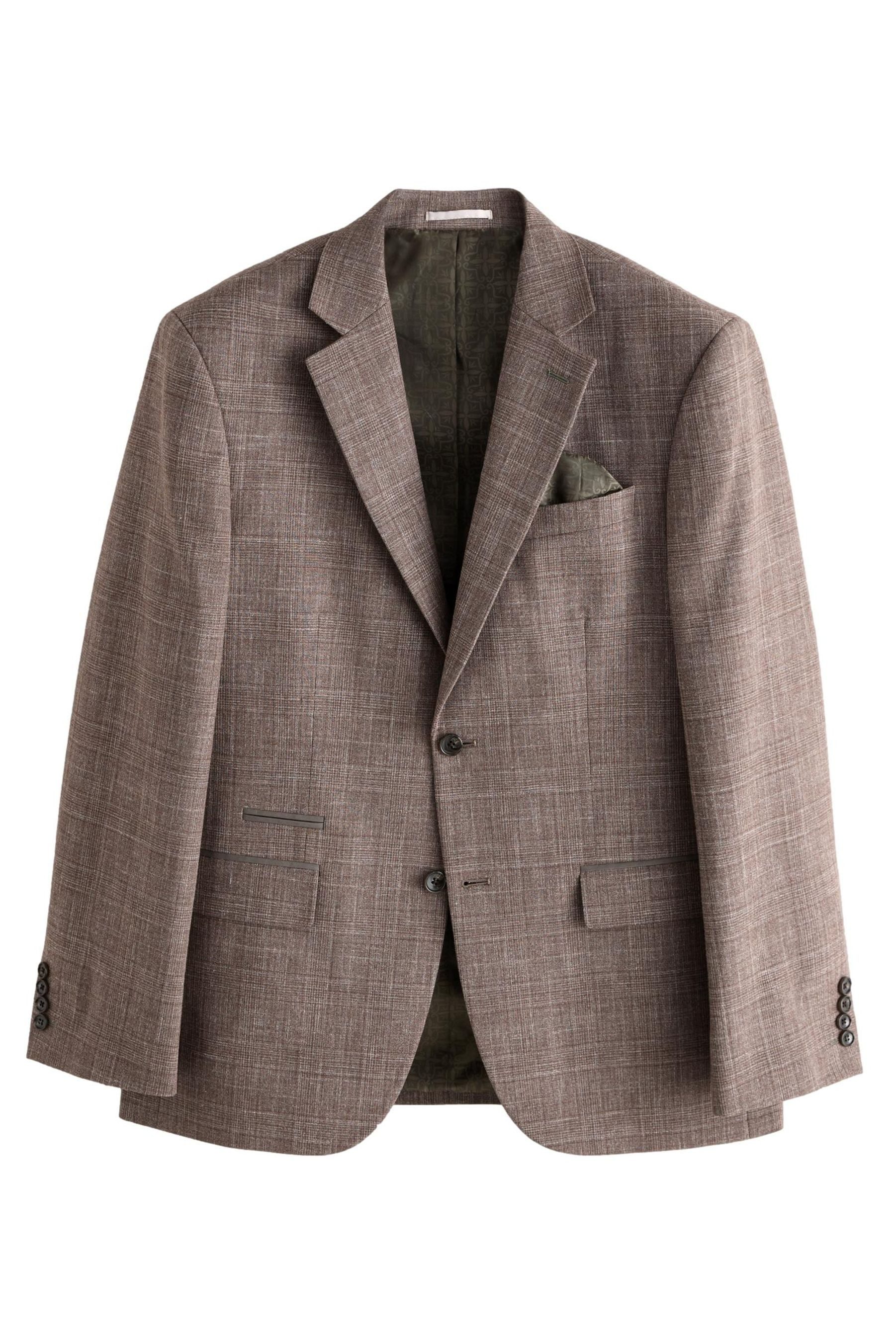 Next Sakko Regular Fit Anzugsakko mit Karomuster und Besatz (1-tlg)
