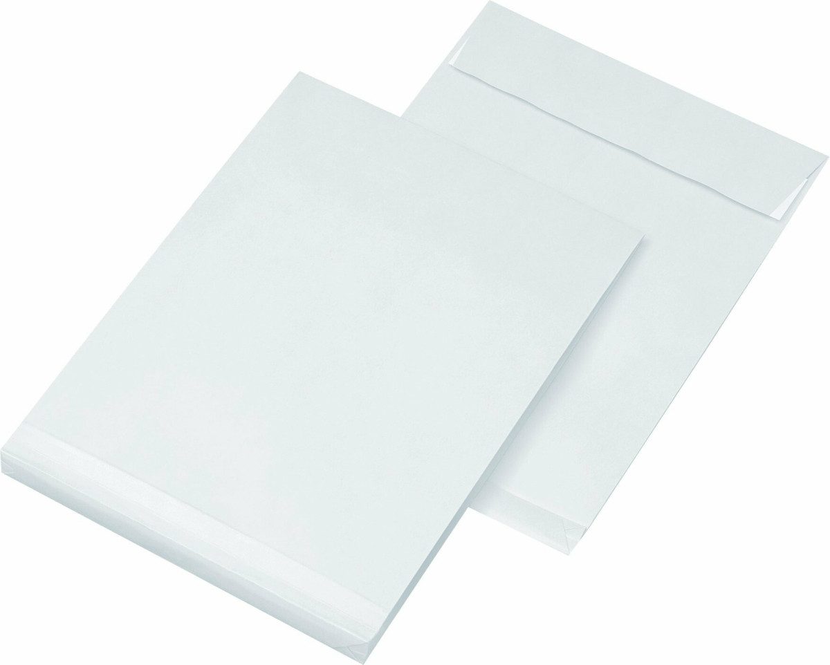 Versandtasche Faltentaschen Securitex C4 130g/qm haftklebend weiß VE=100 Stück.