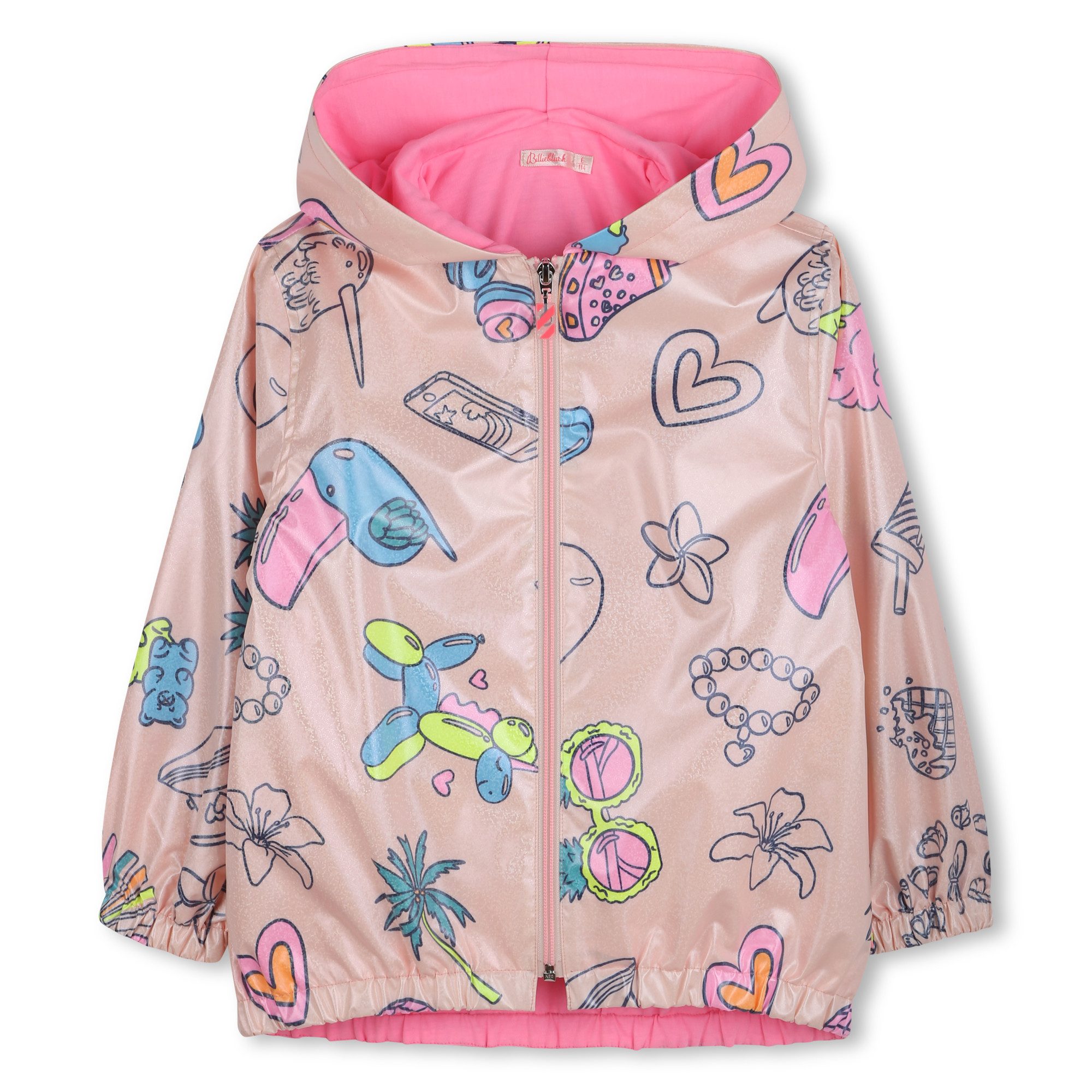 Regenjacke Billieblush Regenmantel für Kinder mit tropischen Printmotiven