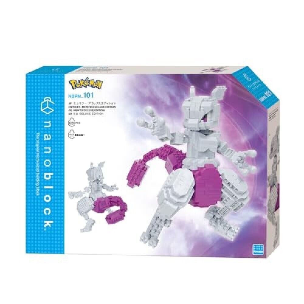 Crunchyroll 3D-Puzzle Nanoblock - Pokemon - Mewtwo Deluxe - 860 Teile, Puzzleteile