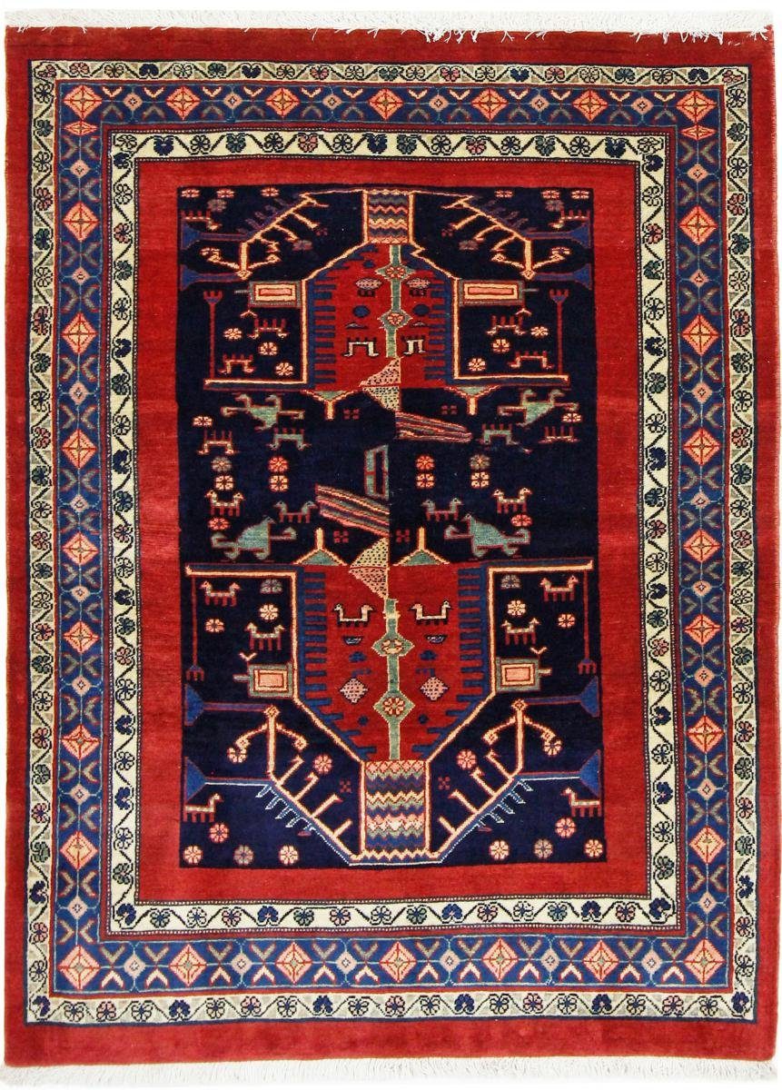 Orientteppich Bakhtiar Alt BaBa Heydar 107x147 Handgeknüpfter Orientteppich, Nain Trading, rechteckig, Höhe: 12 mm