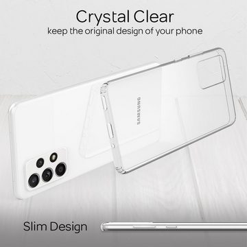 Nalia Smartphone-Hülle Samsung Galaxy A33, Klare Hybrid Hülle / Harte Rückseite / Kratzfest / Super Transparent