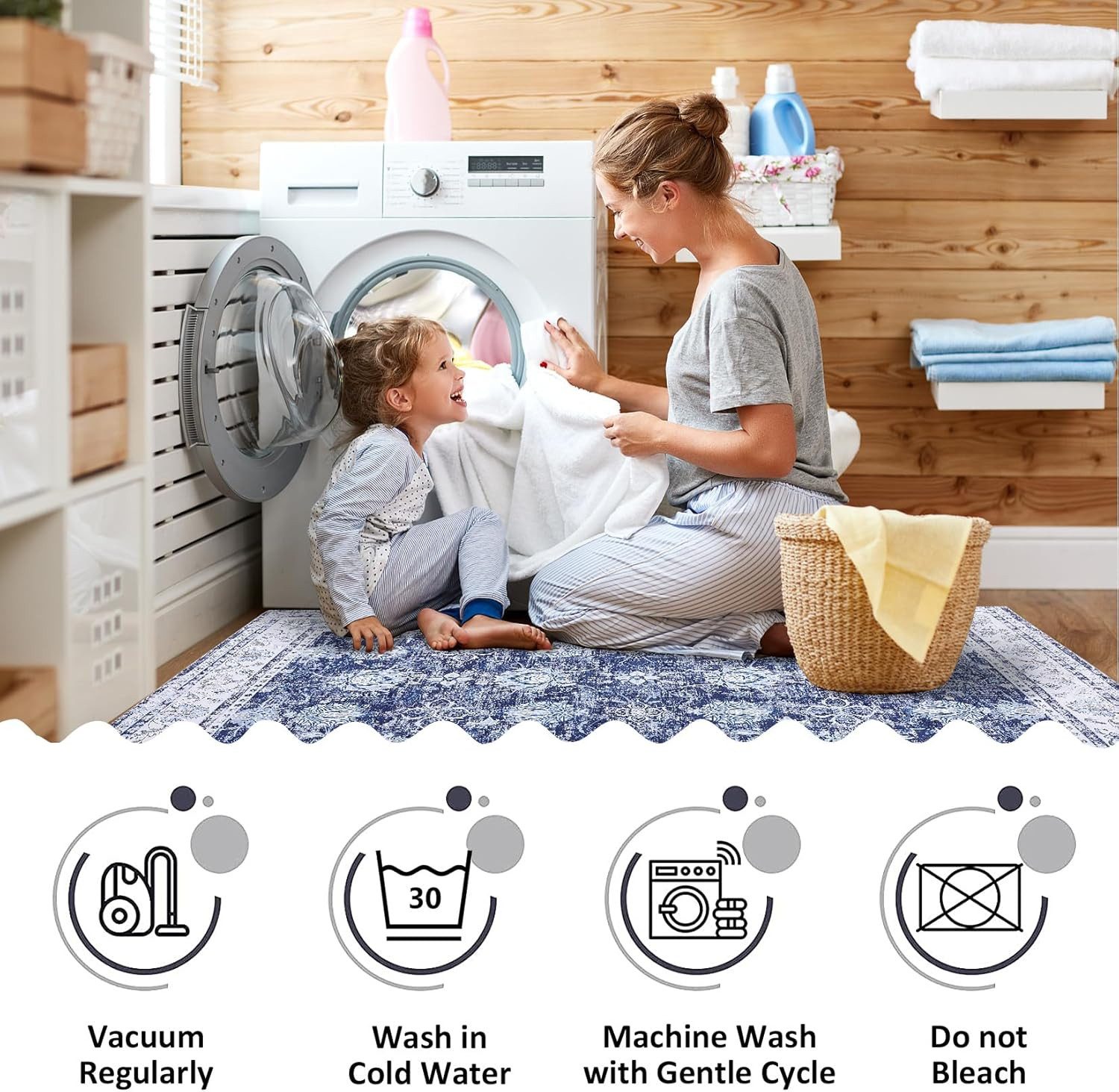 GarveeMore Orientteppich Rutschfester Schmutzabweisender Waschbarer mit günstig online kaufen