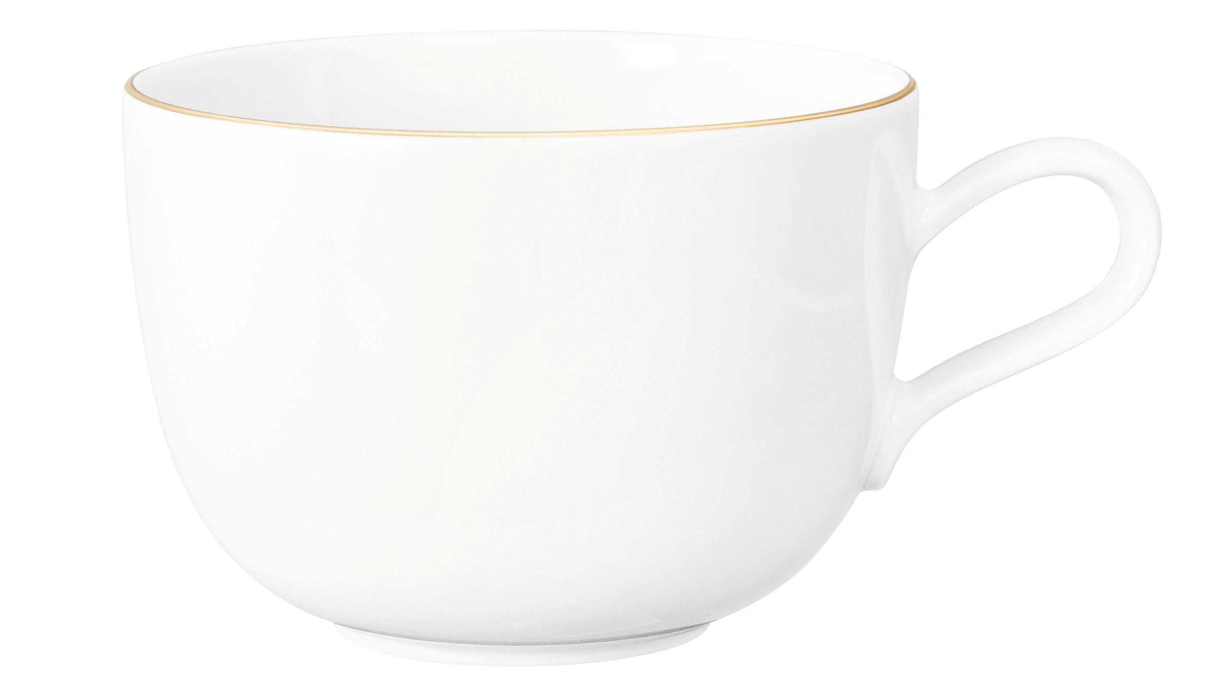 Seltmann Weiden Tasse Liberty - Goldrand, 1-tlg., Porzellan, Milchkaffeeobertasse 0,38 l