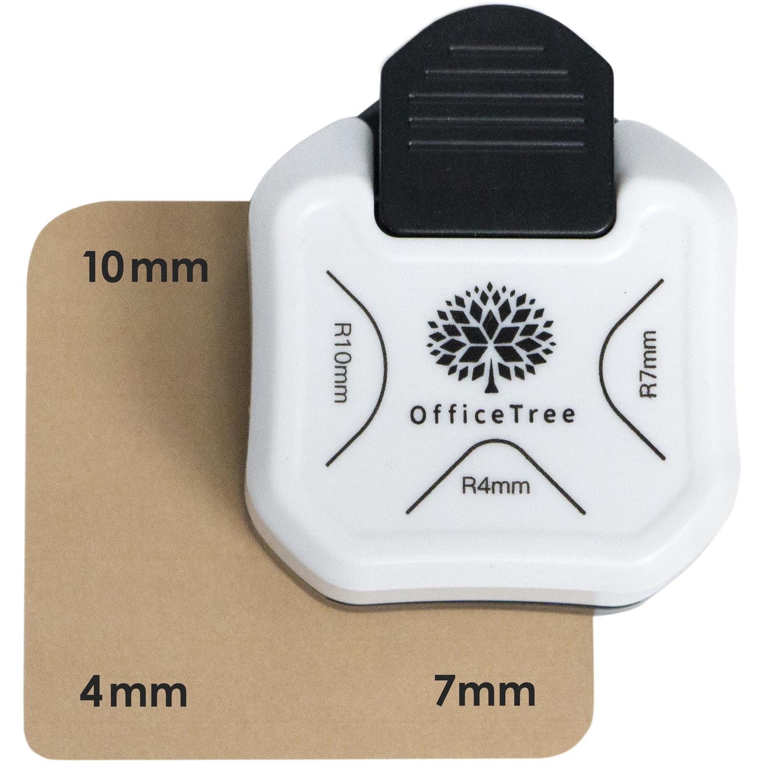 OfficeTree Eckstanzer Eckenabrunder Stanzer 3 in 1 Eckstanzer für Papier - Papierstanzer