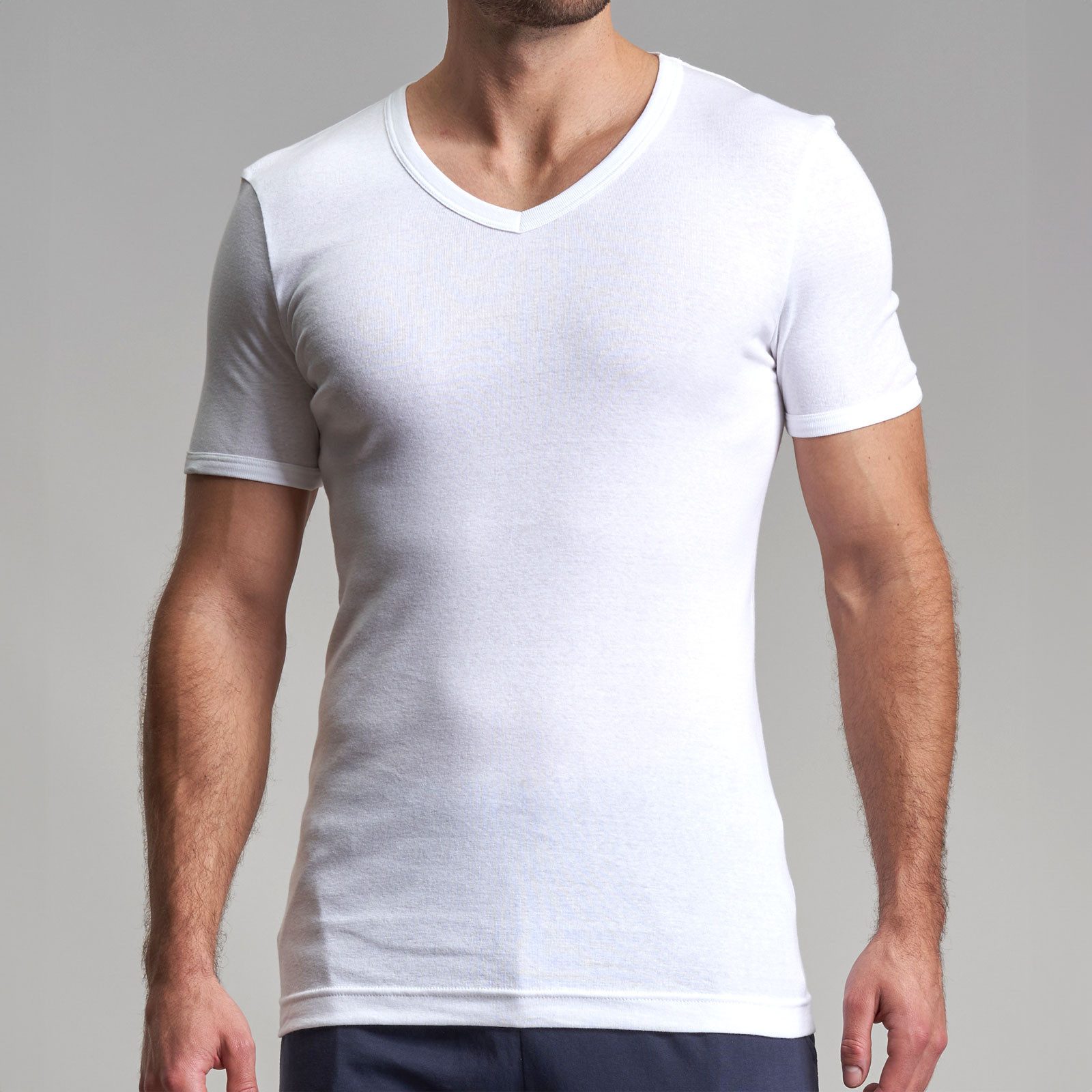 GÖTZBURG Unterziehshirt V-Shirt (2-St) ohne Seitennaht günstig online kaufen