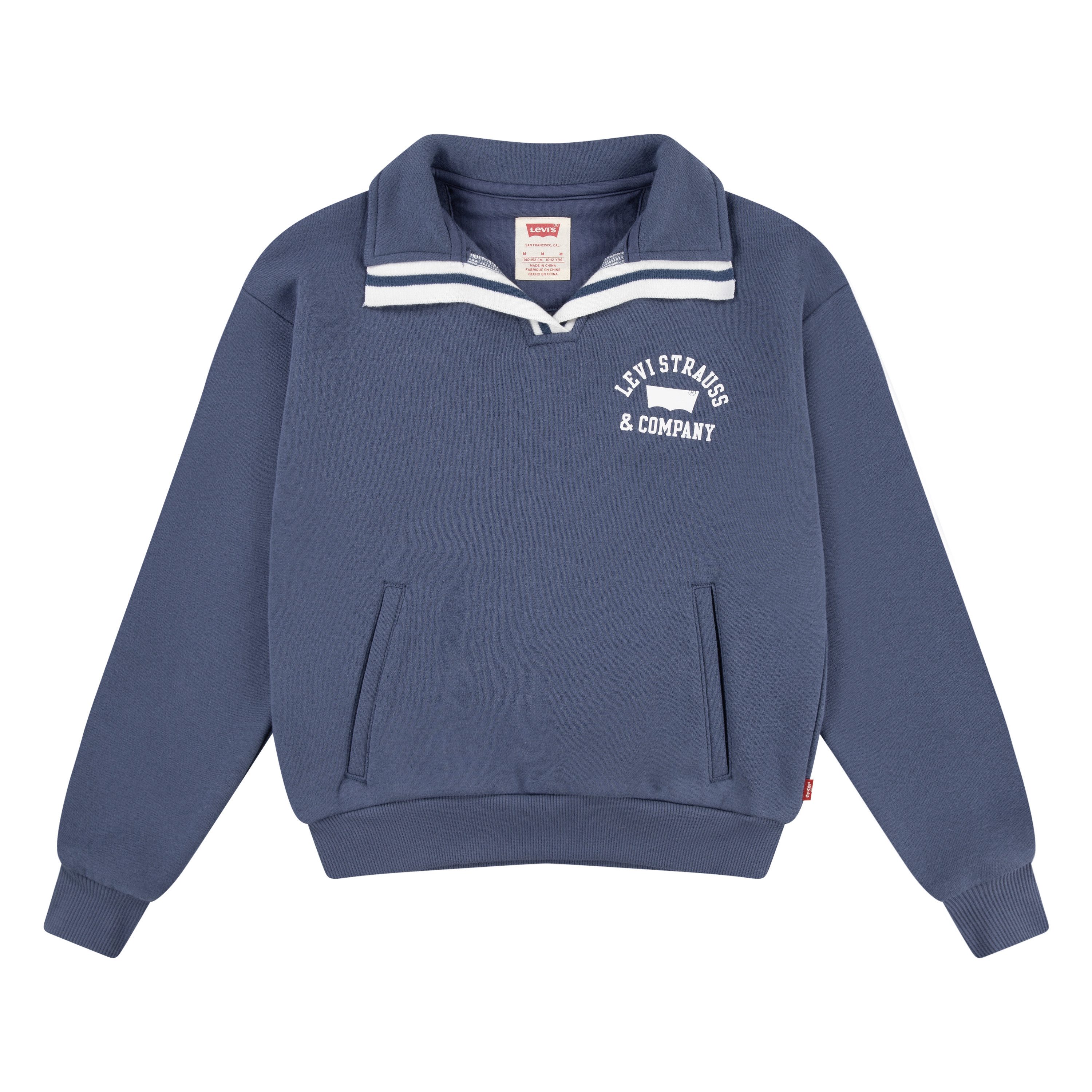 Levi's® Kids Sweatshirt LVG COLLEGIATE LS COLLAR TOP mit Umlegekragen und Taschen, for Girls – Bild 4 von 5