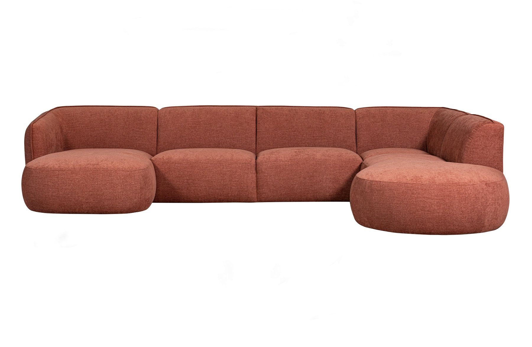 Ecksofa WOOOD Rosa, rechts freistellbar Polly Wohnlandschaft - Stoff