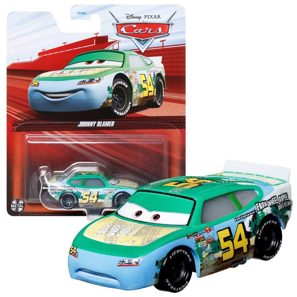 Disney Cars Spielzeug-Rennwagen Fahrzeuge Racing Style Disney Cars Die Cast 1:55 Auto Mattel Johnny Blamer