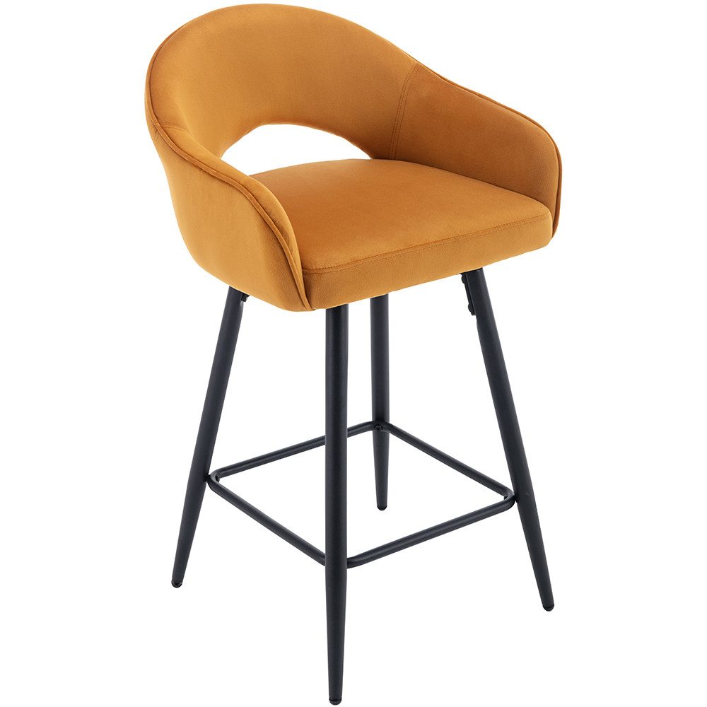 WAHSON OFFICE CHAIRS Barhocker Samt 2er Set 360°drehbar Barstuhl günstig online kaufen