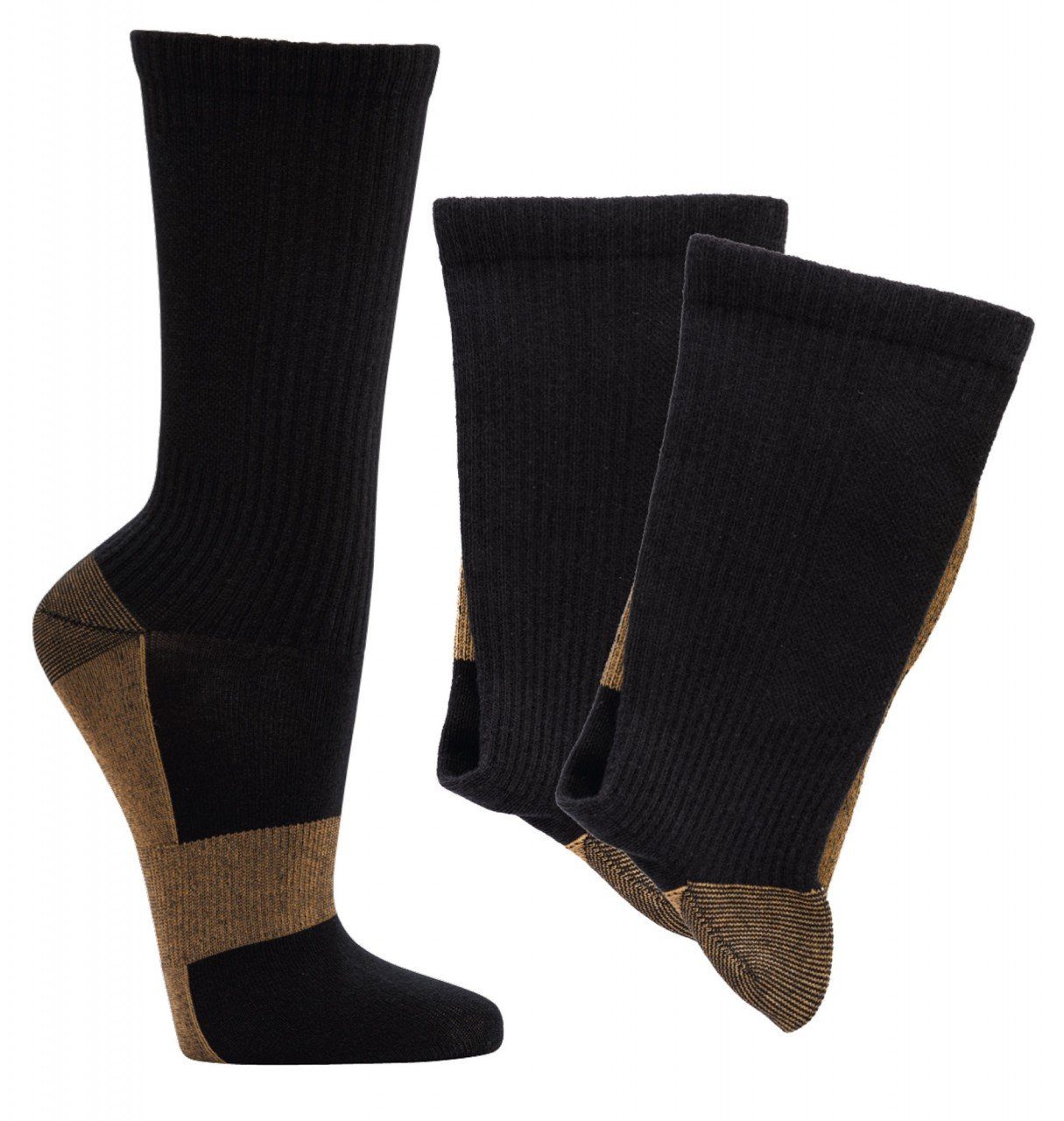 TippTexx 24 Funktionssocken 2 Paar Kupfersocken Wellness-Socken Kompression Funktionssocken (2 Paar)