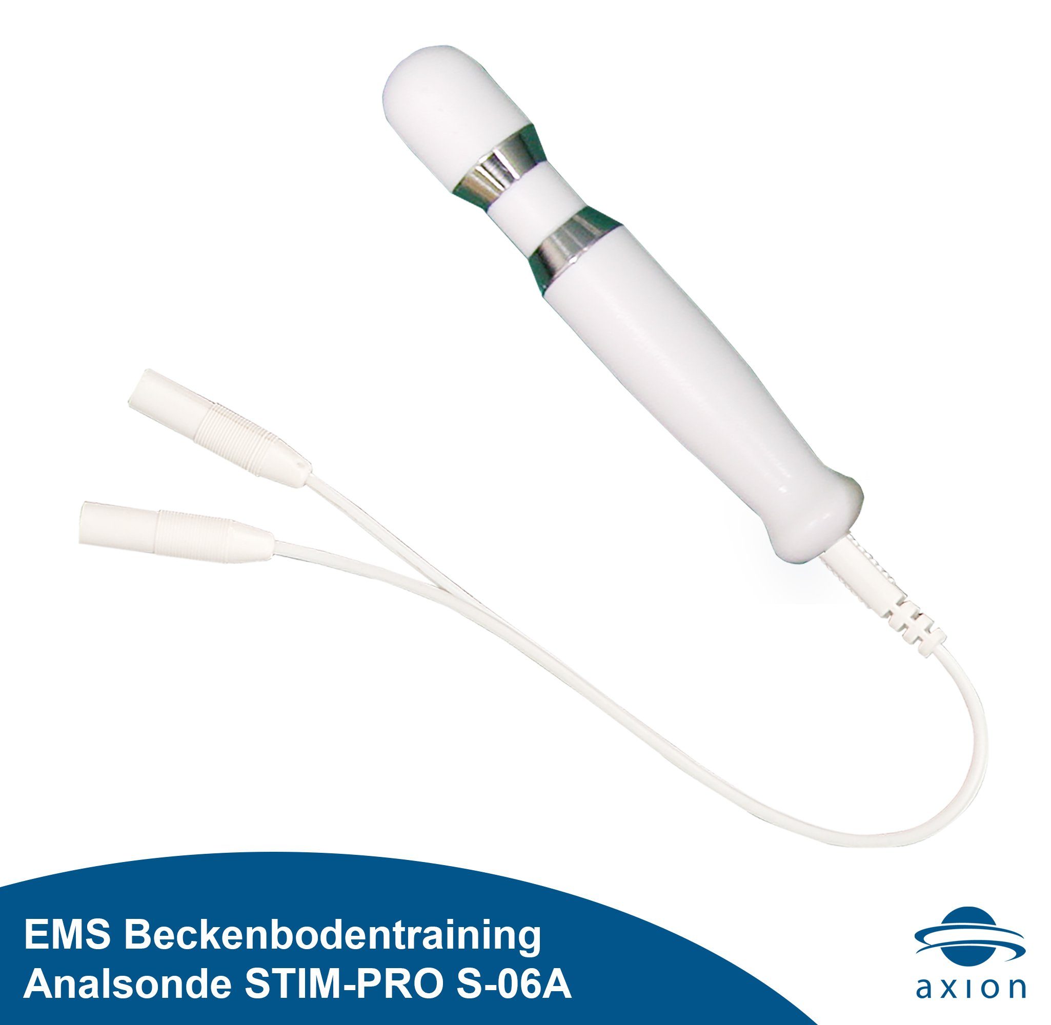 Axion Beckenboden-Elektrostimulationsgerät Analsonde STIM-PRO 6A zur EMS-Behandlung von Inkontinenz, (EMS Gerät erforderlich) | Beckenbodentrainer