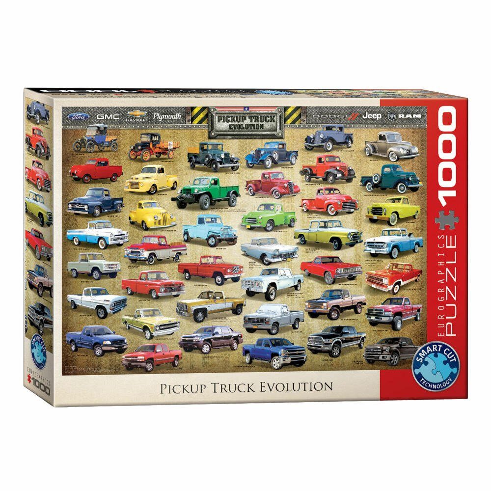 EUROGRAPHICS Puzzle Pickup Truck Evolution, 1000 Puzzleteile | Puzzle