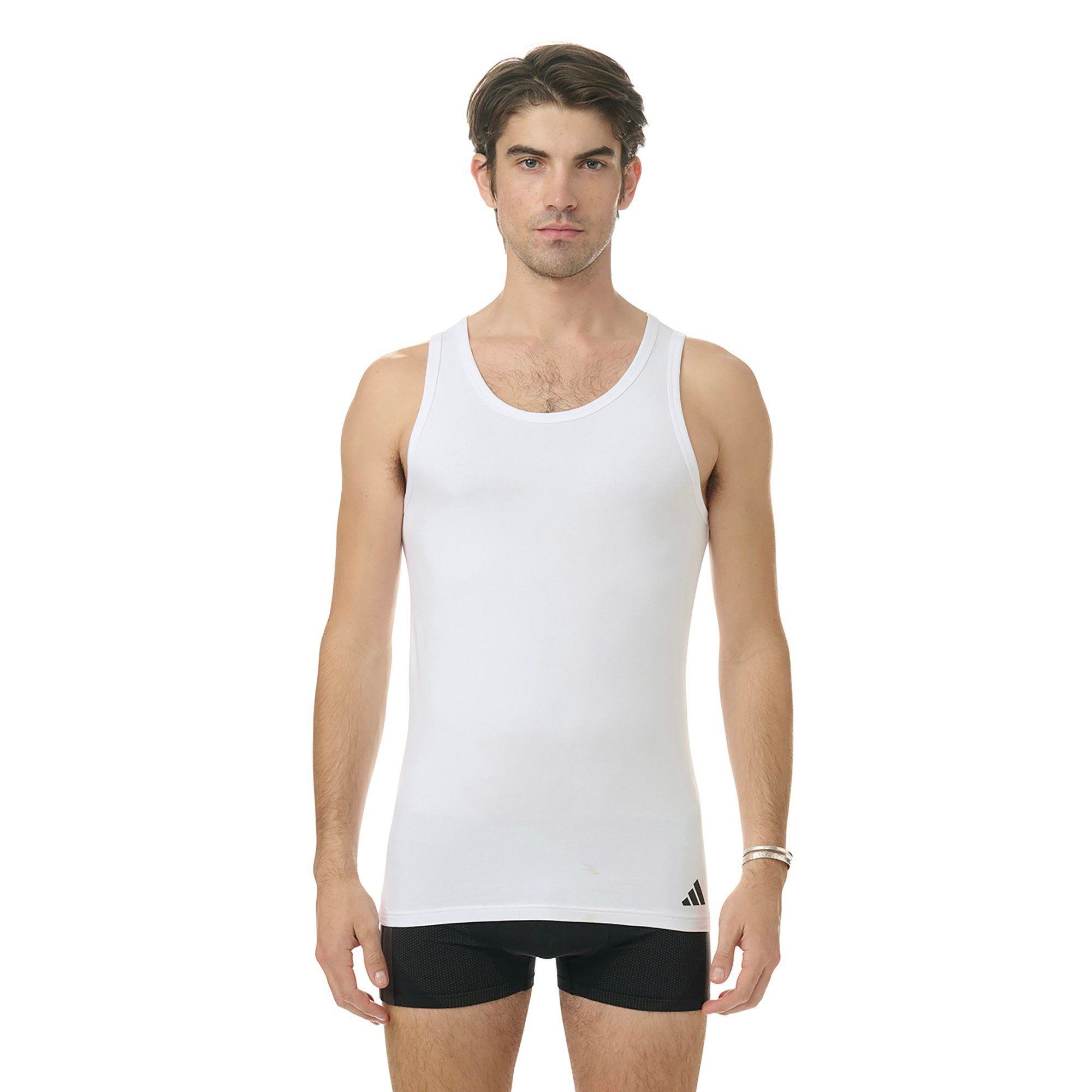adidas Sportswear Unterhemd Herren Unterhemd 4er Pack Baumwolle (Packung, 4er Pack)