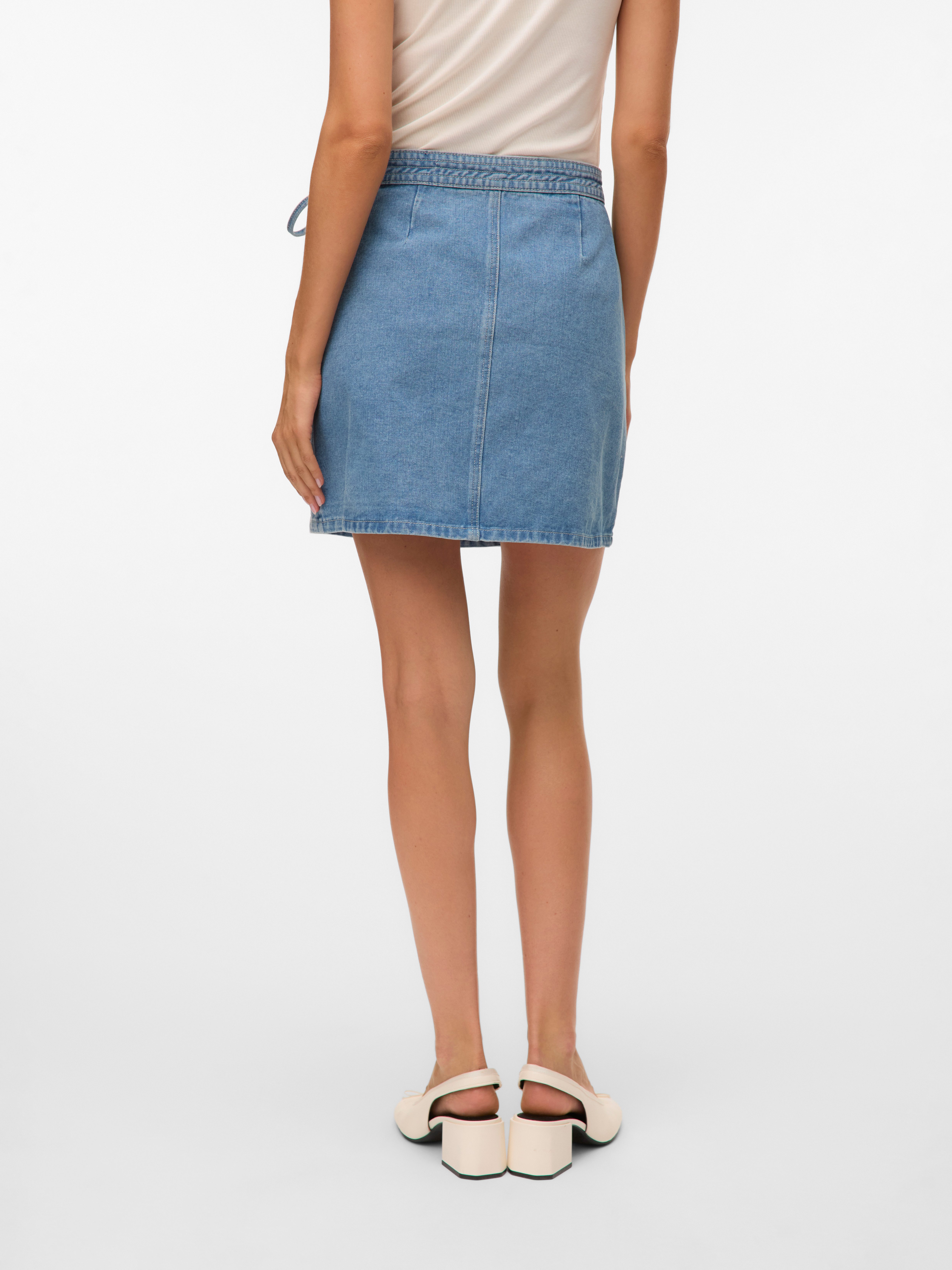 Vero Moda Jeansrock VMLIZA MR SHORT DENIM WRAP SKIRT GA NOOS Baumwollmischu günstig online kaufen