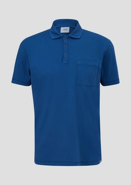 s.Oliver Kurzarmshirt Poloshirt mit Brusttasche Blende, Label-Patch
