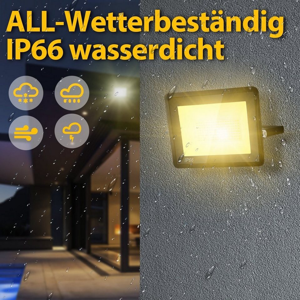 LED Baustrahler Teleskop Strahler Stativ Arbeitstrahler LED 10-100W mit Fluter Clanmacy