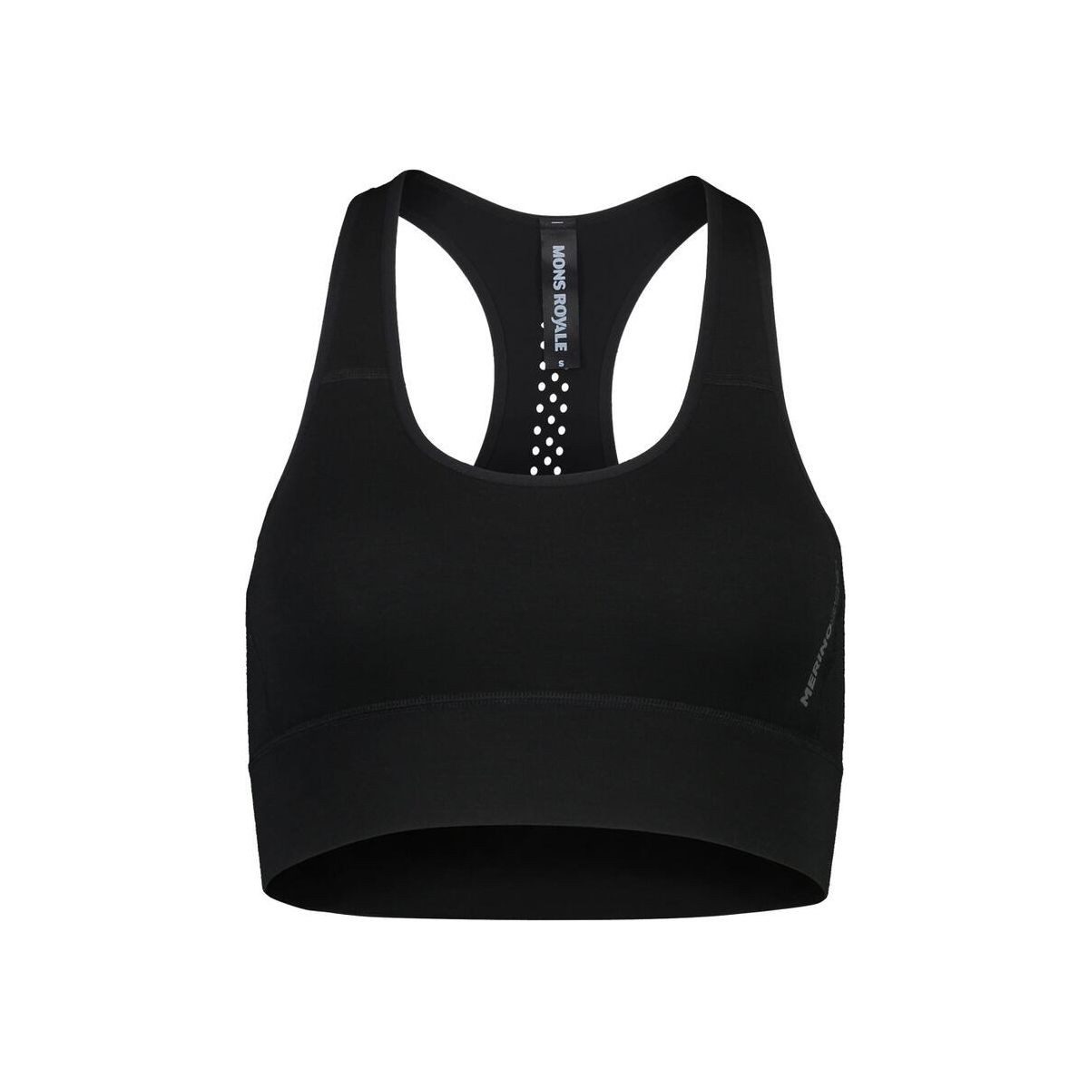 Mons Royale Layershirt Womens Stratos Merino Sports Bra Mittlerer Halt und kühler Komfort dank Merino Shift Stretch Stoff und