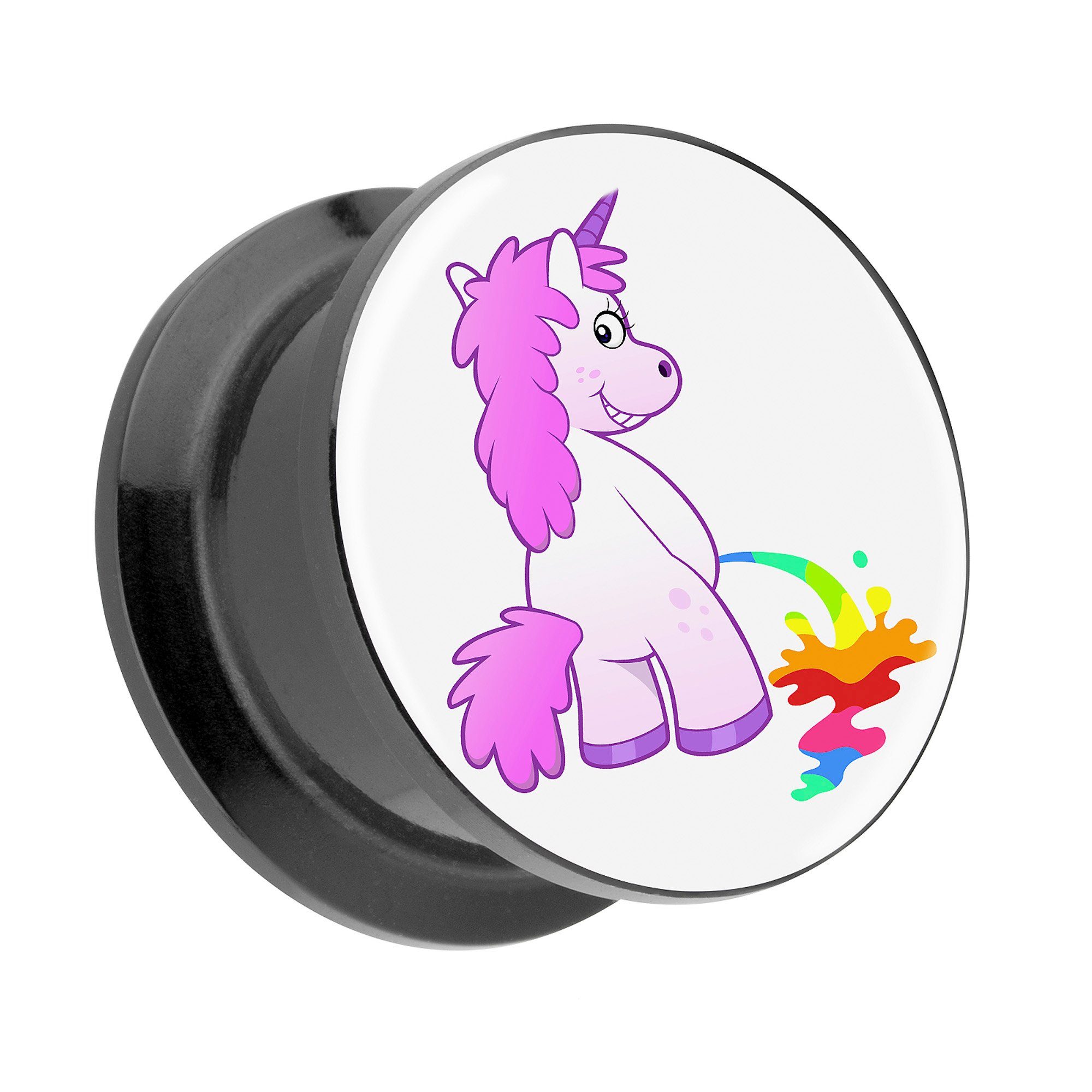 Taffstyle Plug Piercing Schraubverschluß pinkelndes Einhorn, günstig online kaufen