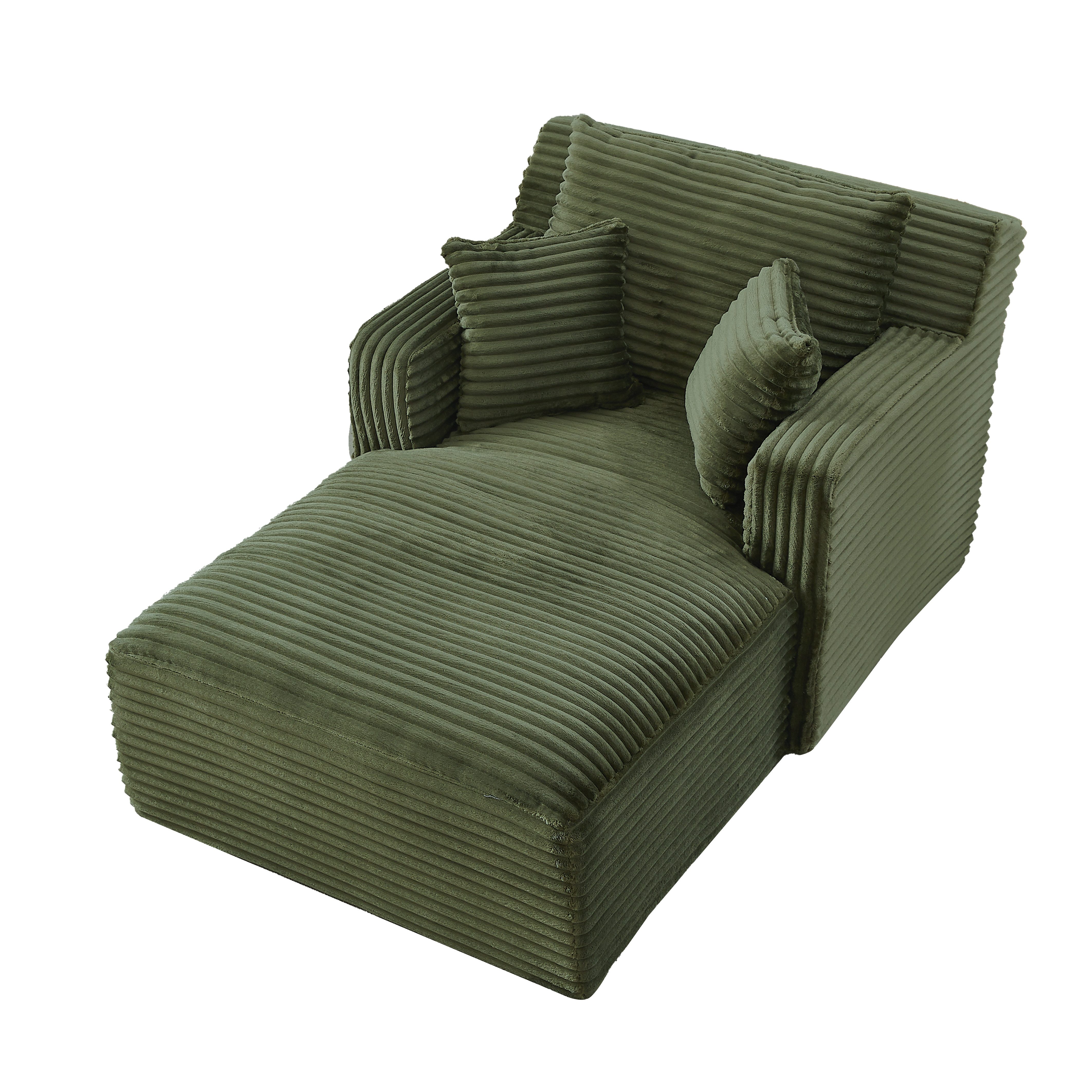 GLP Chaiselongue Bodensofa mit Schlaffunktion, Cord Chaiselongue Relaxsessel Schlafsofa ohne Montage