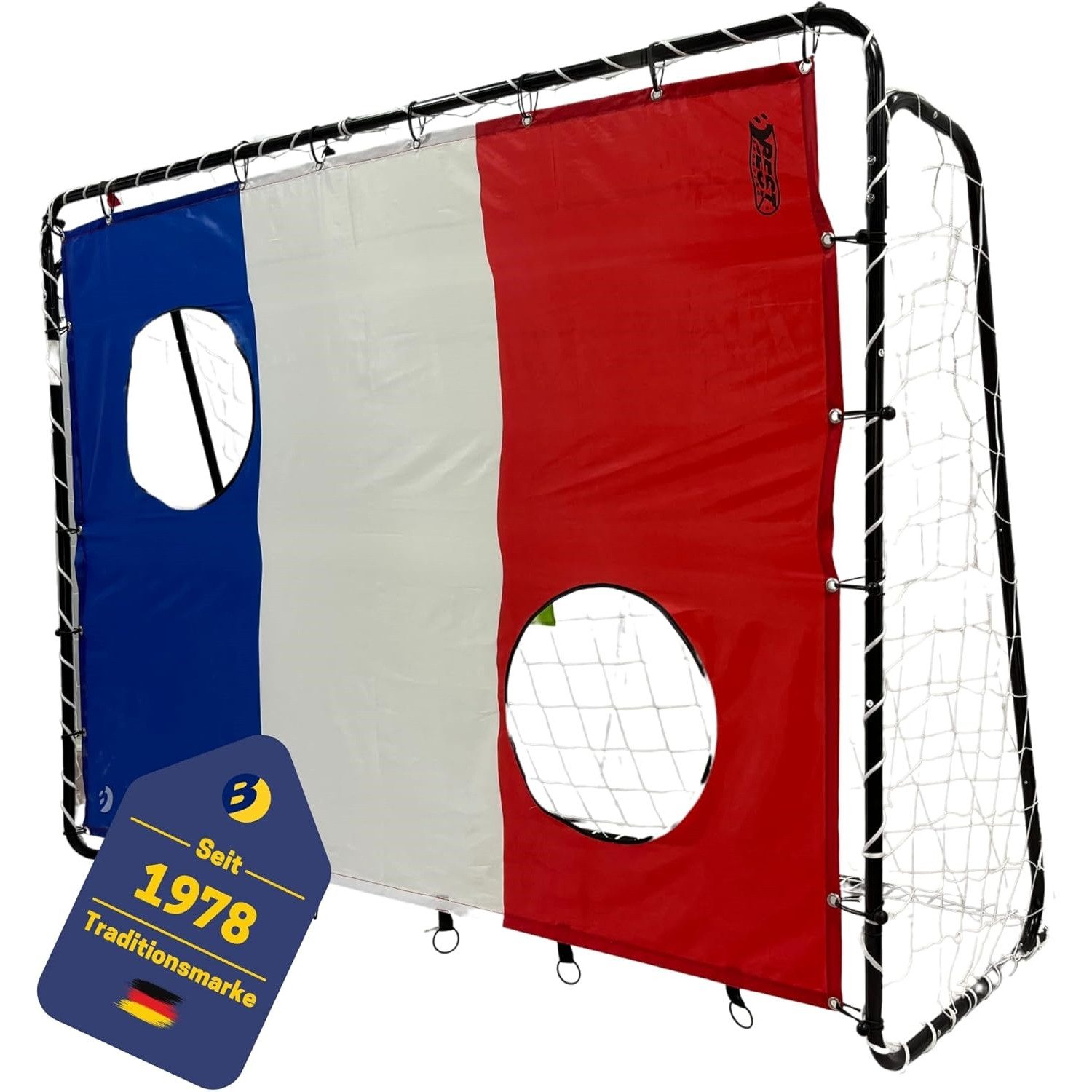 Fußballtor 11061 Torwand "Frankreich" mit 2 Schusslöchern 193 x
