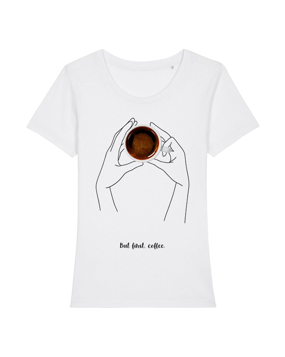 Print-Shirt (1-tlg) But coffee wat? Apparel first
