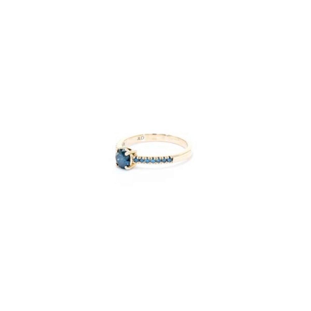 Cavill Diamantring Blau-Diamant-Gelbgold-Ring (1-tlg)