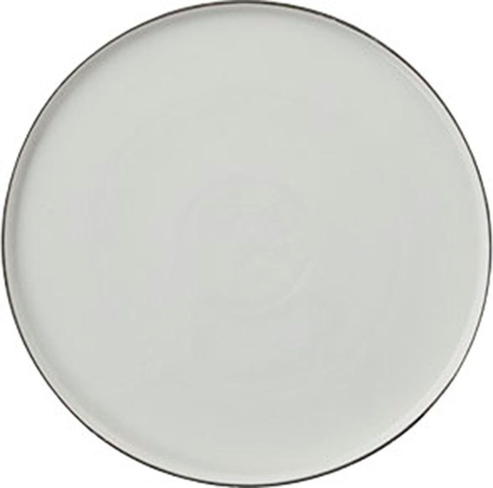 Mulex Geschirr-Set Milan (27-tlg), 6 Personen, Porzellan, mit Silberrand, jedes Teil ein Unikat