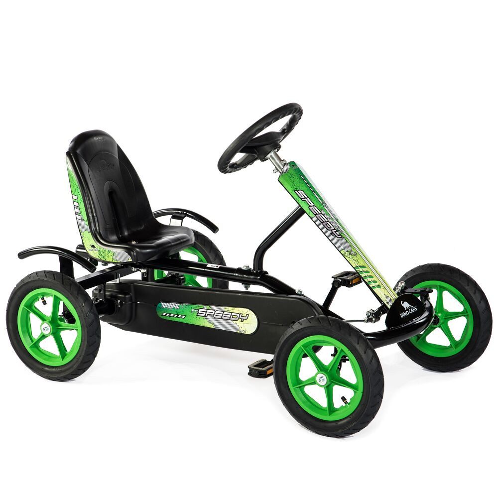 Dino Cars Go-Kart Go-Kart Speedy BF1, Bremsfreilauf mit Rücktrittbremse für mehr Sicherheit
