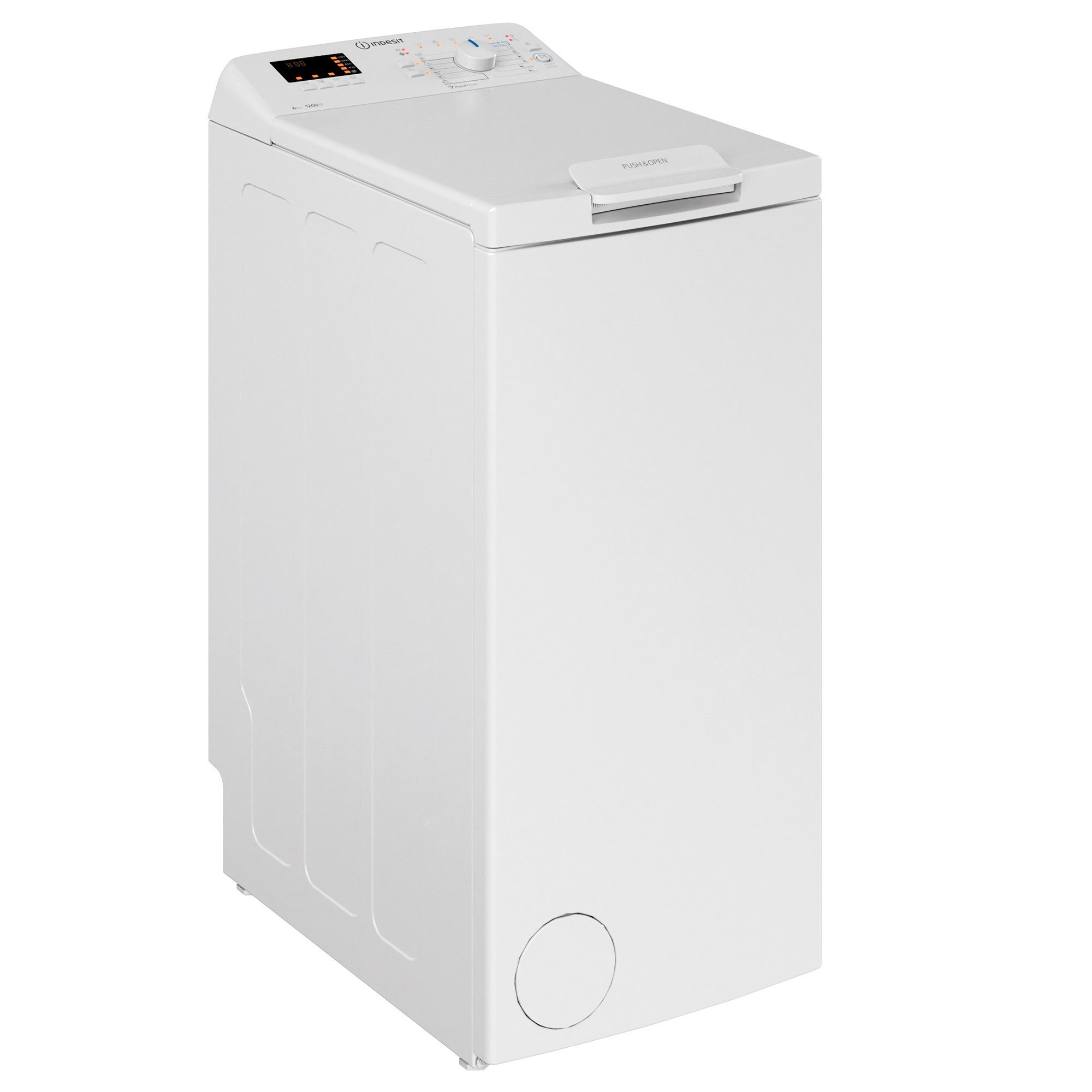 Top-Verkaufskampagne Indesit Waschmaschine Toplader D61253 (EU), Die 6 U/min, Energie BTW Energy 1200 Saver: kg, spart N Kaltwäsche-Option